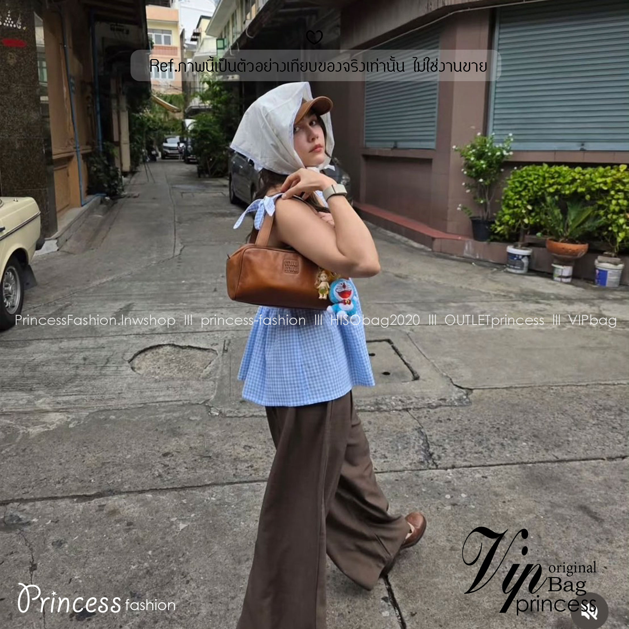 ORI หนังแท้ | Miu Miu Leather top-handle bag กระเป๋าสะพายทรง keepall เรียบแต่ฟาด หรูหราทุกองศา ใครเห็นก็ต้องเหลียว