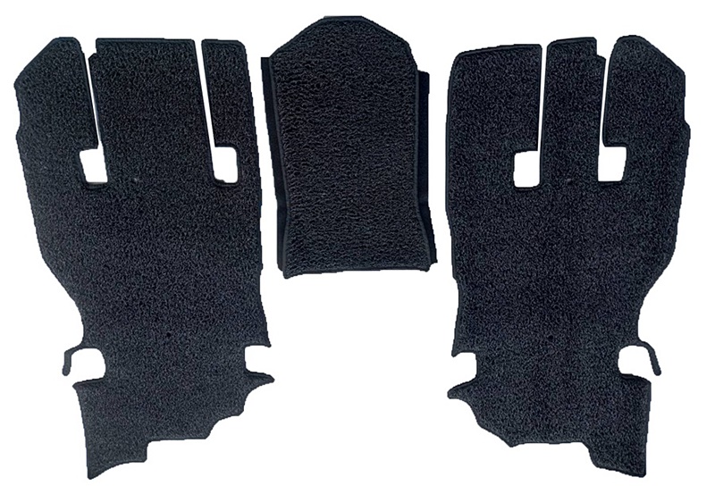 พรมดักฝุ่นไวนิล JEEP WRANGLER (2018-28) พรมดักฝุ่นในรถ สีดำ เกรดA หนานุ่ม 5ชิ้น