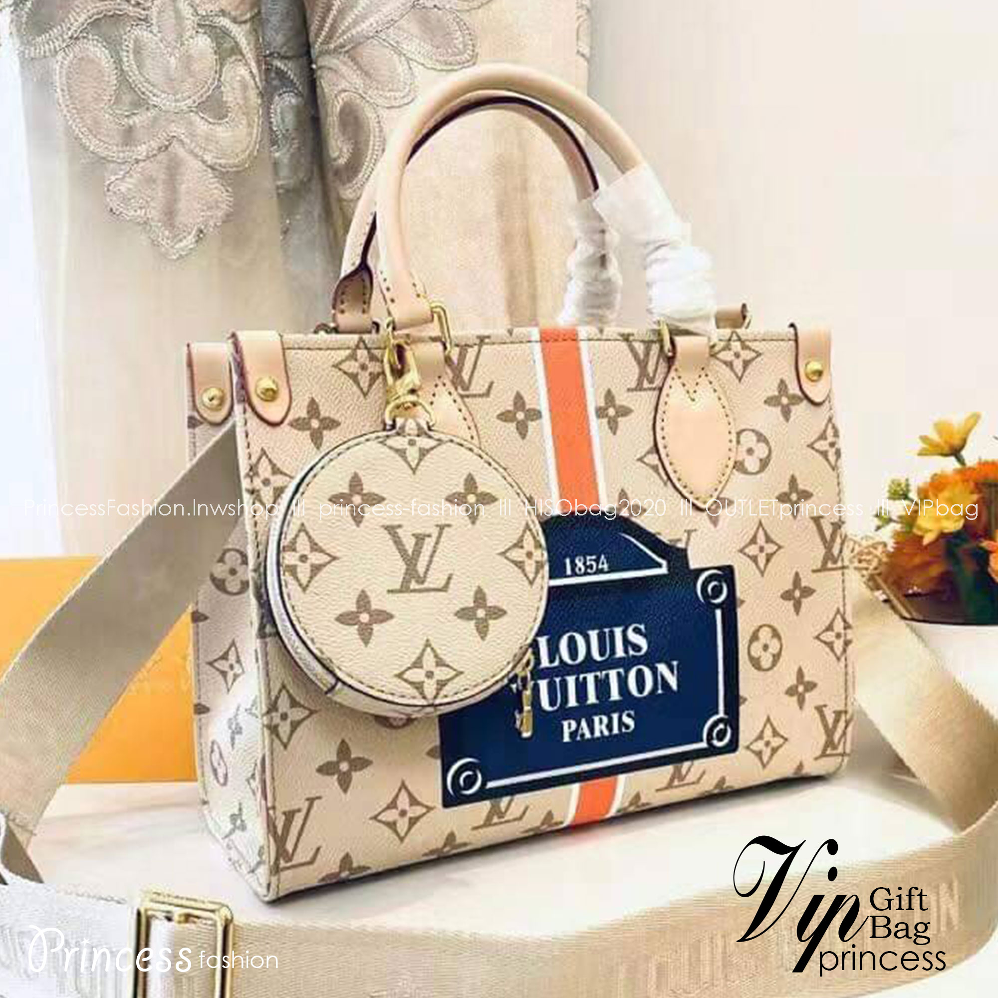 LV OnTheGo PM Monogram Canvas / LV crossbody tote bag ดีไซน์ใหม่ 2023 พร้อมใบเล็ก กระเป๋าทรงโท้ทที่ใครเห็นต้องเป็นคลั่งรัก คลาสสิค ผู้ดี หรูหราได้ทุกลุค ทุกสไตล์