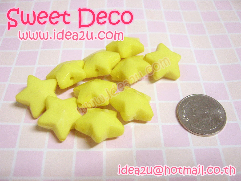 ลูกปัดดาวเหลือง 1 แพ็ค 10ชิ้น