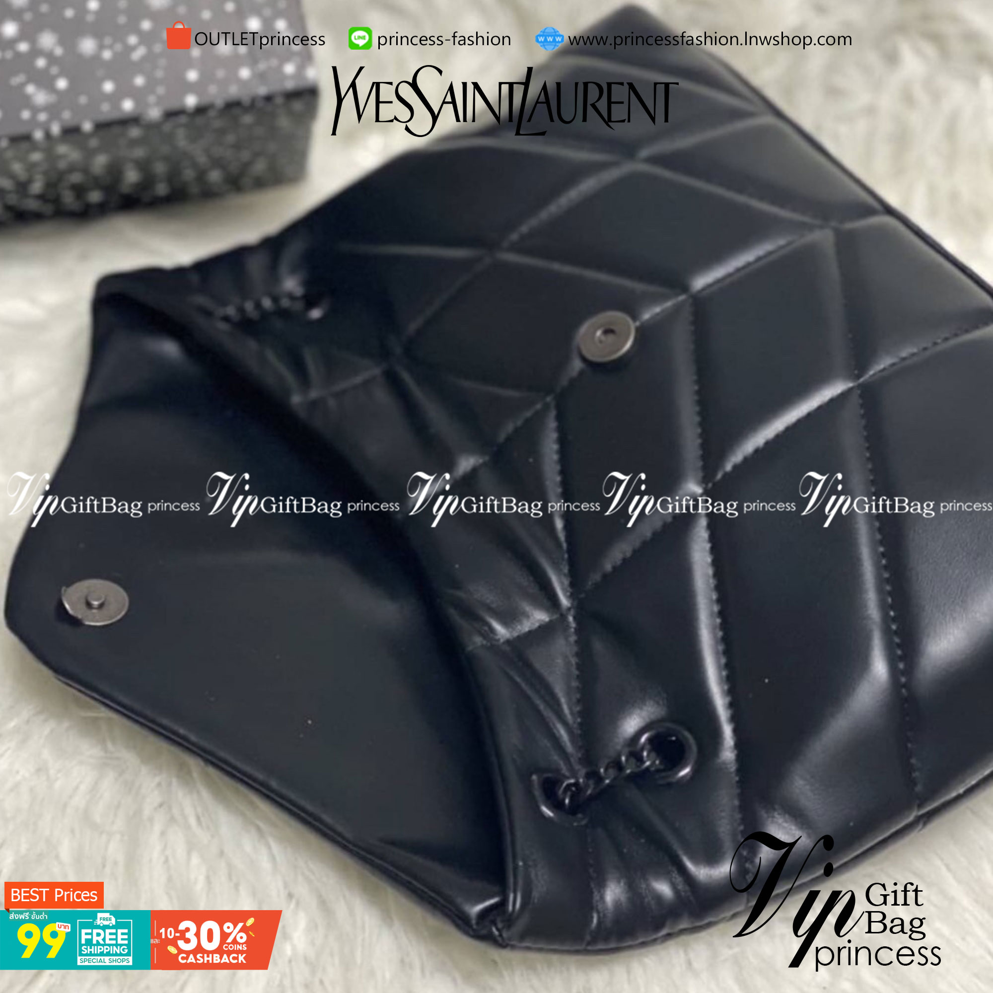 VIP 】YSL Saint Laurent Loulou Puffer quilted leather shoulder bag มามุงค่าา ใครเล็งใบนี้มาแล้วน้า งานหนังสวยเงางามสมการรอคอย มาแบบครบเซ็ทพร้อมถุงผ้าและกล่อง นอกจากจะซื้อมาใช้เองแล้ว ก็เหมาะซื้อเป็นของขวัญให้คนรู้จักเช่นกันนะคะ