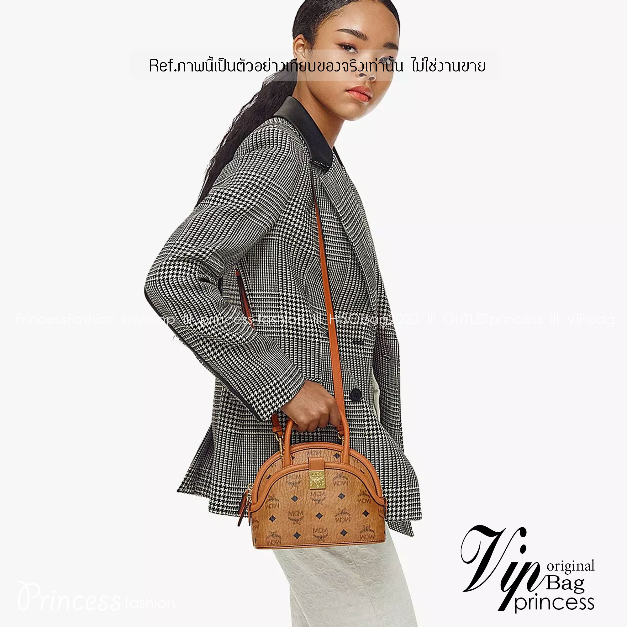 M.C.M TRACY TOTE IN VISETOS กระเป๋าถือ/สะพายข้าง ทรงยูนีคโดดเด่น น่าใช้ หูจับในตัว เกรดออริ สลับแท้ 1:1 ใช้งานต่างประเทศได้