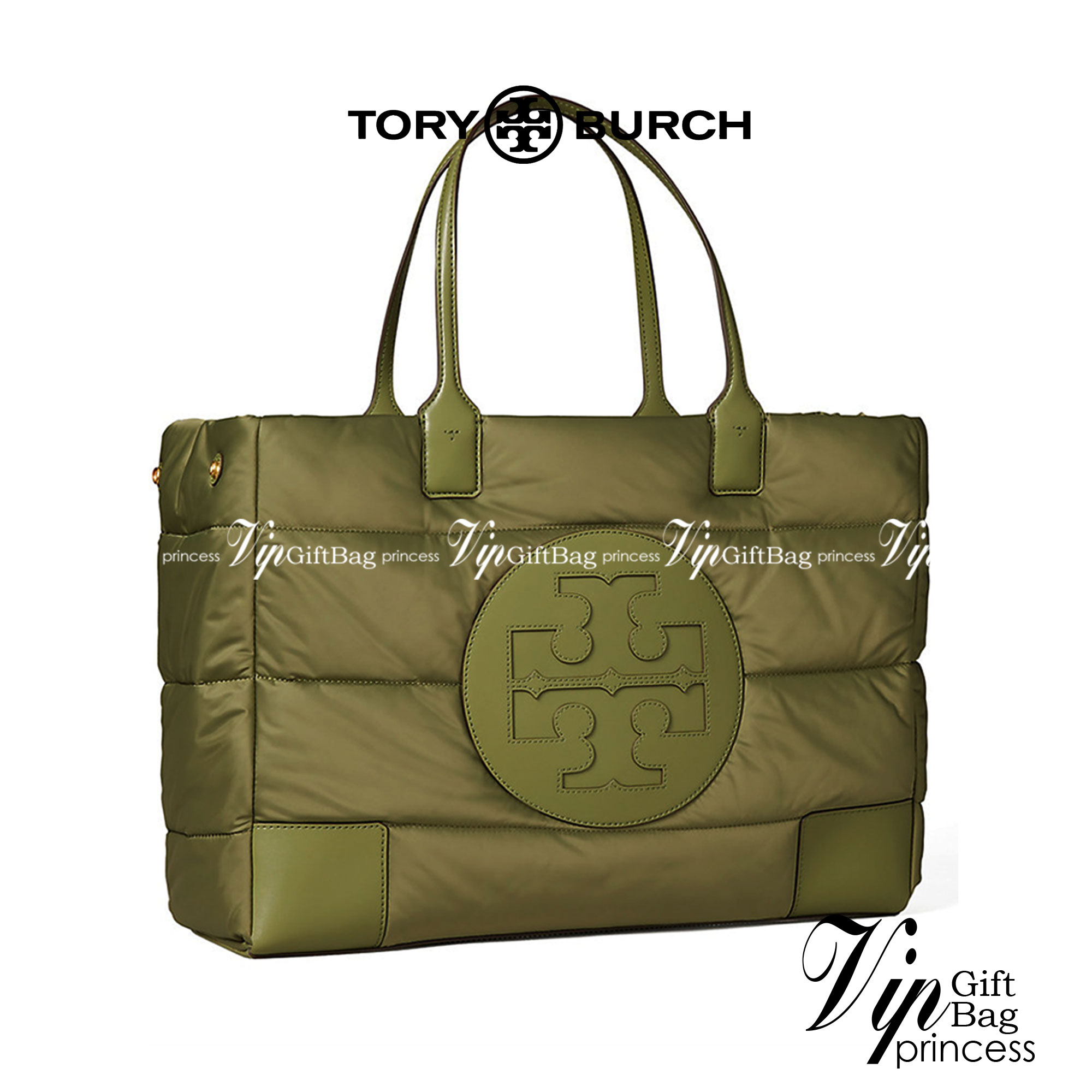 พร้อมส่งที่ไทย TORY BURCH Ella Puffer Tote Bag 40cm กระเป๋าโท้ทใบใหญ่ ภายในโล่งกว้าง จุของได้เยอะ ภาพสินค้าถ่ายจากงานขายจริง ใช้งานต่างประเทศได้