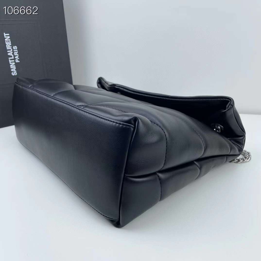 YSL YSL PUFFER SMALL IN NAPPA LEATHER 28cm กระเป๋าสะพาย เกรดหนังสวยเต็มใบ เกรดออริ 1:1 ใช้งานต่างประเทศได้