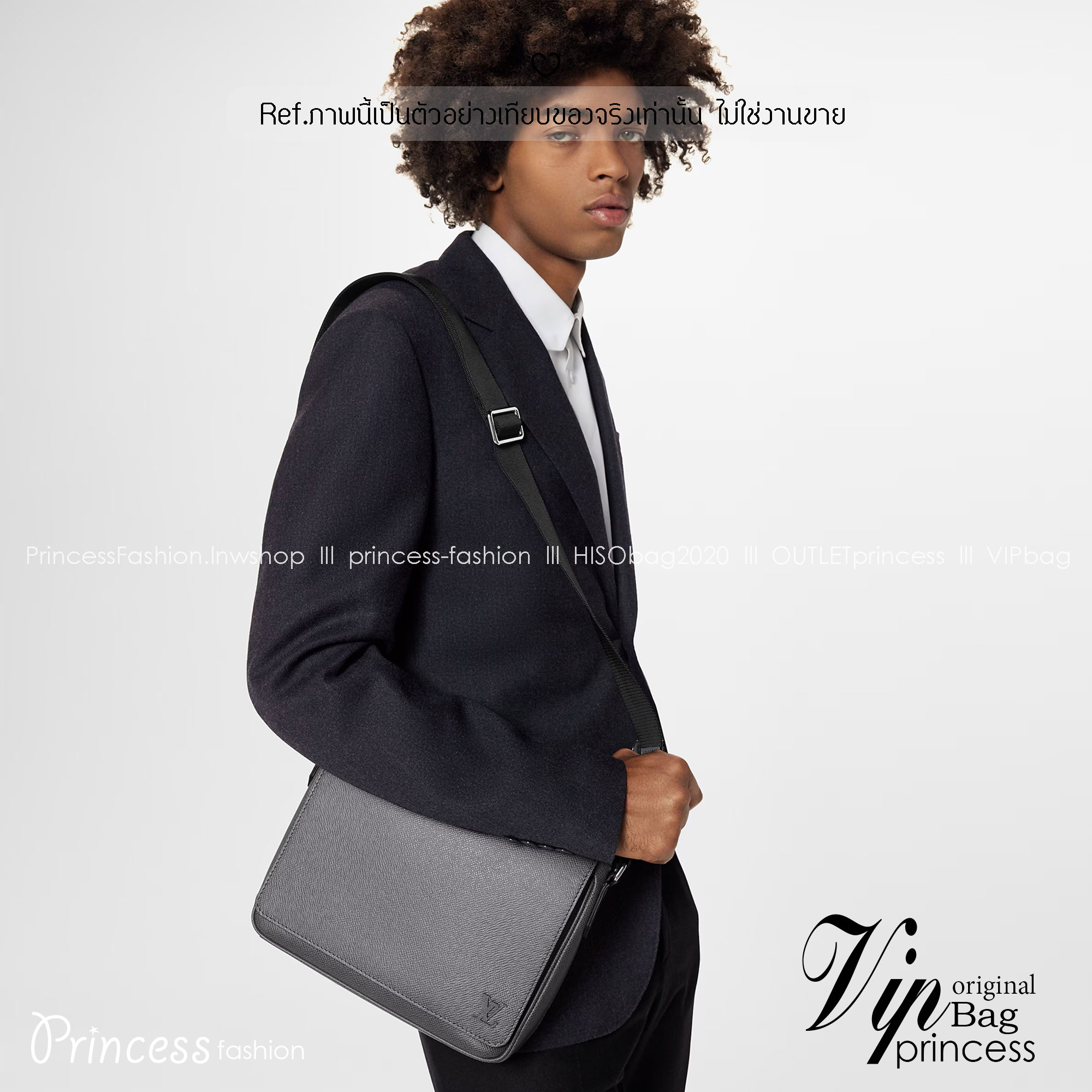 เกรดเทพ Top ORI | LV District PM Taiga leather Glacier Gray กระเป๋าสะพายทรงแมสเซ็นเจอร์ หนังแท้ เกรดดีสุด เทียบแท้