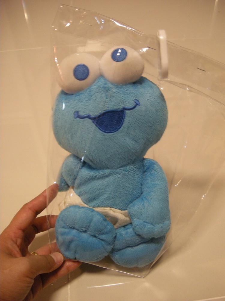 Sesame Street Baby Cookie Monster in Diaper Plush Doll ตุ๊กตามือสอง