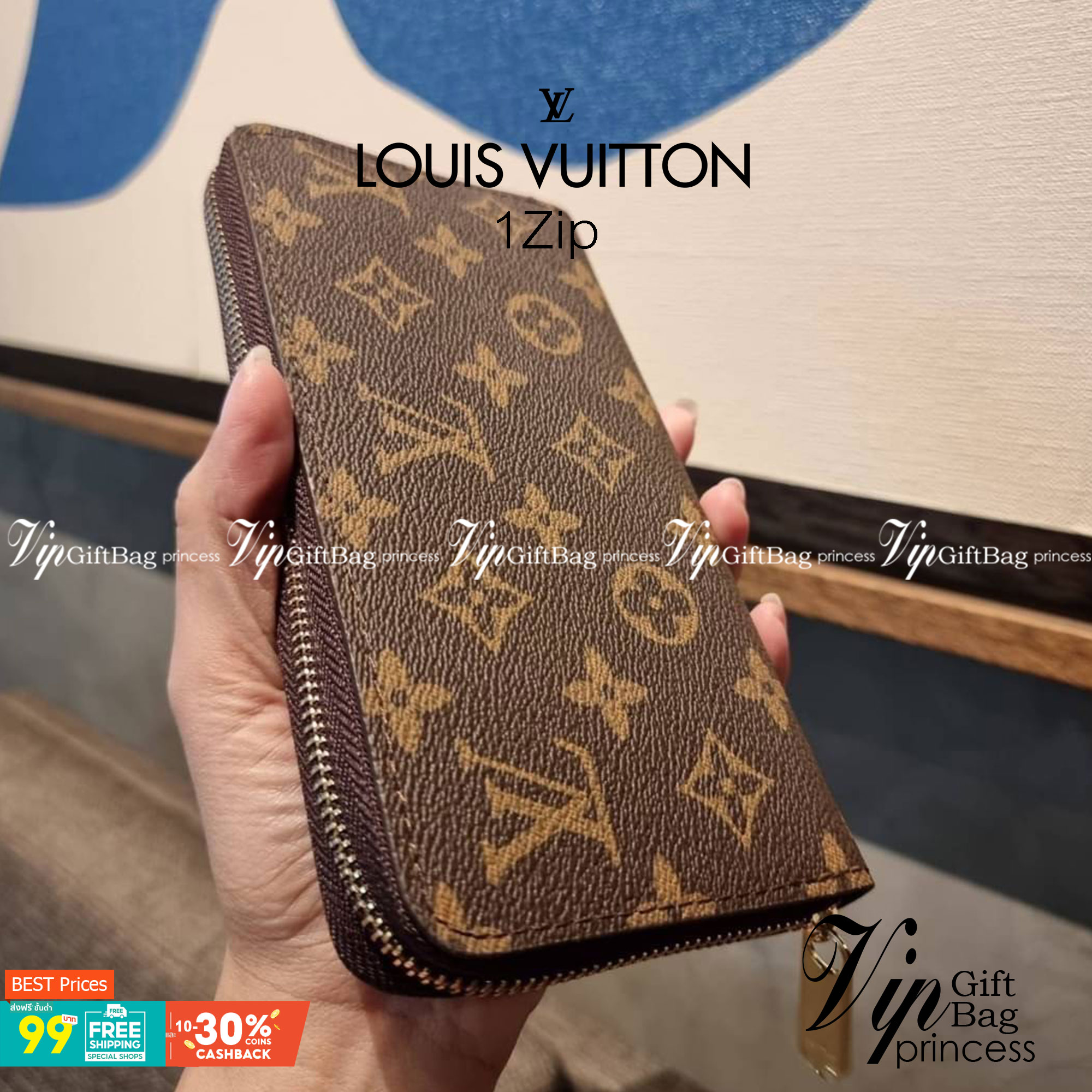 1ซิป LV long wallet ไอเท็มสุดฮิต ติดทุกกระแส แรงไม่เคยตก รุ่น unisex ที่จะหนุ่มๆสาวๆ ก็เลิฟได้หมด!! ใบยาวขนาดกำลังเหมาะมือ ถือแล้วขับผิวทุกสี วัสดุหนังแคนวาส ทนทาน เปิด-ปิดด้วยซิปรอบ ภายในมีช่องใส่บัตรเยอะ แบ่งสัดส่วนสวย ใส่ธนบัตรได้เน้นๆ ใส่เงินไปเลยจ้าห
