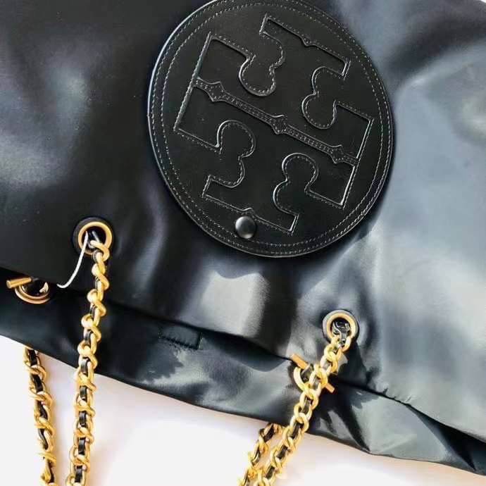TORY BURCH Ella Chain Tote 32cm / TORY TOTE NYLON BAG พร้อมส่ง 4 สี กระเป๋าสะพายทรงโท้ท จุของได้เต็มที่ น้ำหนักเบา รูปทรงคลาสสิคชวนใช้