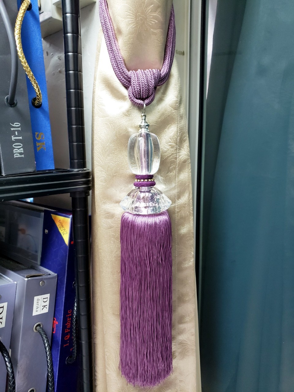 สายรวบม่าน ขนาดจัมโบ้ รุ่นจักรพรรดิ (emperor) สีม่วง (ราคาต่อ1ชิ้น)
