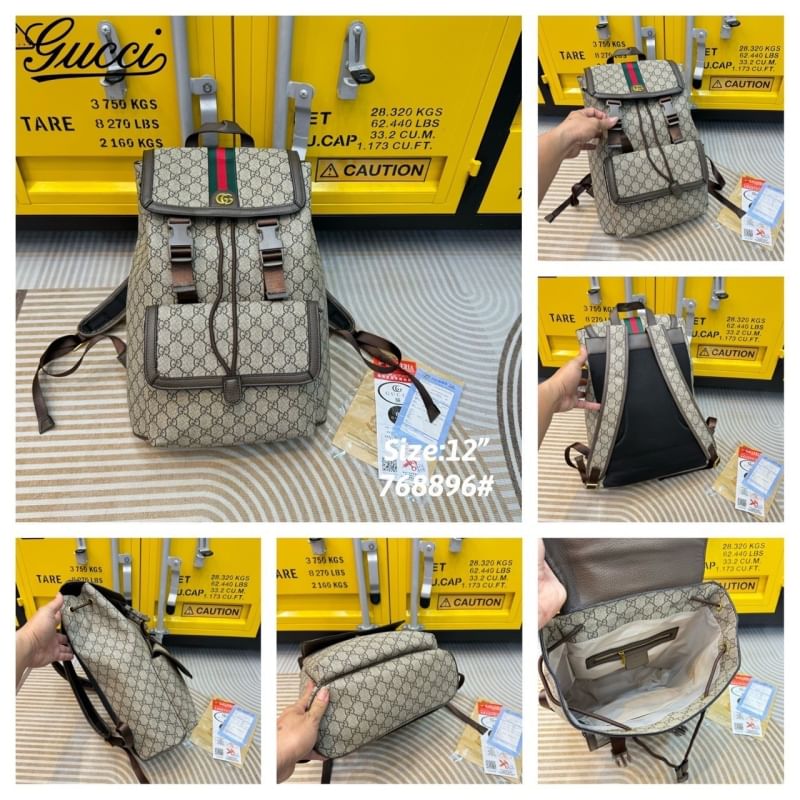 GUCCI Ophidia small backpack กระเป๋าเป้ แคนวาส GG Supreme พาเลตต์สีน้ำตาลเบจที่สวยงามเหนือกาลเวลา โดดเด่นด้วยลาย Double G ขนาดกำลังเหมาะ ไม่เล็กไม่ใหญ่จนเกินไป ใช้งานง่าย
