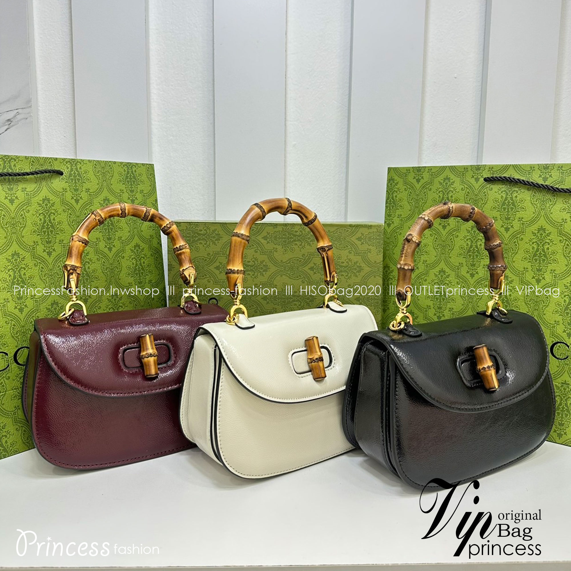 GUCCI BAMBOO 1947 TOP HANDLE BAG กระเป๋าถือ/สะพาย มือจับลายไม้ไผ่หรูหรา เกรดออริ สลับแท้ 1:1 ใช้งานต่างประเทศได้