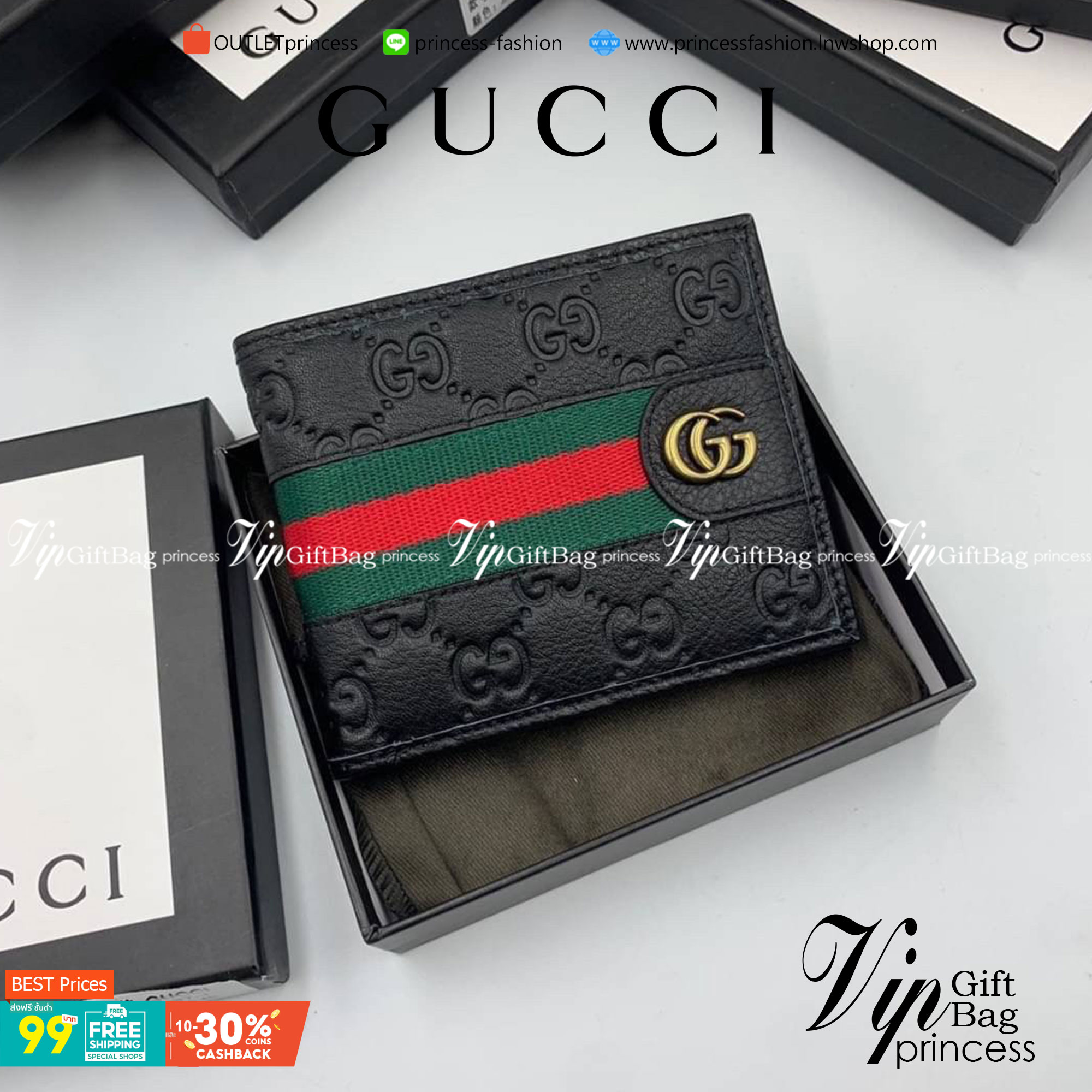 หนังแท้ GUCCI Men Short Wallet รุ่นใหม่ล่าสุด!! หนังสวยเริด ดีงามมากค่าาา กระเป๋าสตางค์ใบสั้น ดีไซน์ใหม่ สวยดูหรู ถือใช้กำลังเหมาะมือ ใส่บัตรได้เยอะ ใส่ธนบัตรได้ทุกชนิด มาครบ set พร้อมส่ง!! เป็นไอเท็มที่หนุ่มๆต้องมีจริงๆจ้า 😎😎