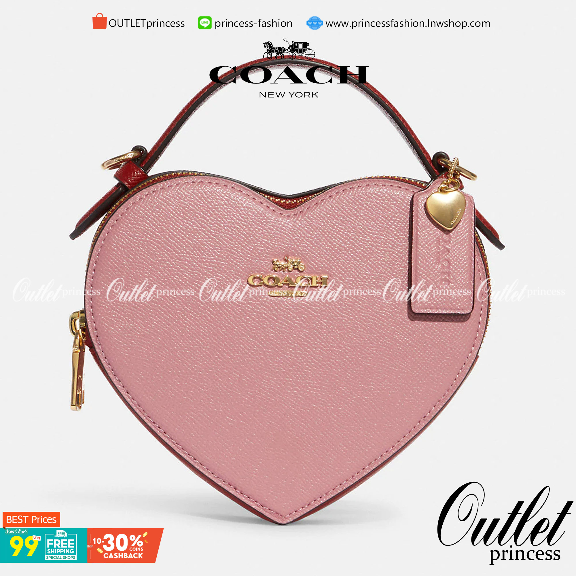 ต้อนรับวาเลนไทน์นี้ ❤️พร้อมส่งความรักหว๊านหว๊านค่ะ❤️ COACH HEART CROSSBODY BAG ((C5118//C5119)) 💥Limited edition หลงรักแน่นอน💋 พร้อมส่งที่ไทยก่อนใครวันนี้!