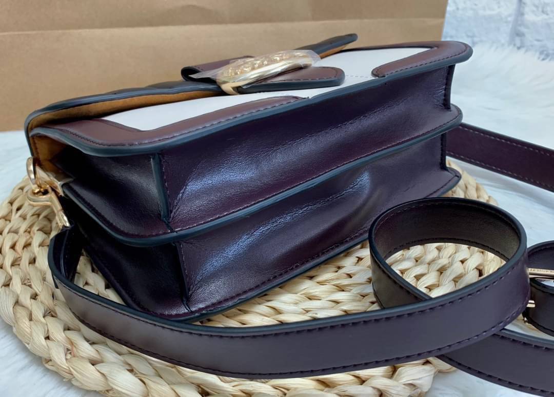 COACH SMALL GEORGIE TOP HANDLE IN BLOCKED SIGNATURE CANVAS ((6504//0468//6192//6015)) compact body portable shoulder bag 🌈ห้ามพลาด รุ่นแนะนำค่าา! พร้อมส่งทันที! กระเป๋าหิ้ว//สะพายข้างได้ วัสดุหนังแท้ 🔺หนึ่งใบทำลายหนังผสมกัน3แบบได้ลงตัวสวยง