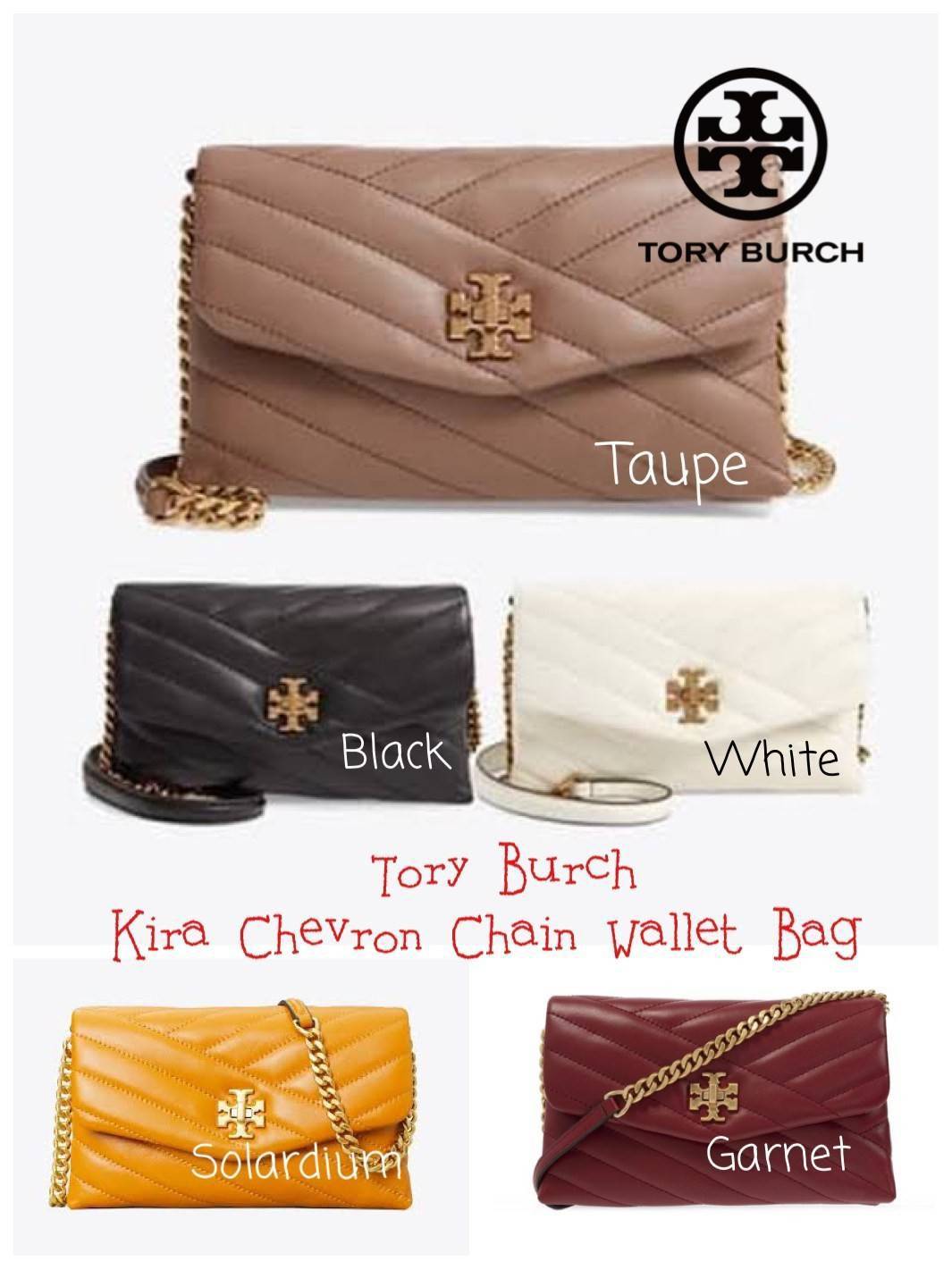 ของแท้ 💯% 】Tory Burch Kira Chevron Chain Wallet Bag เน้นความเรียบหรูดูแพง ต้องยกให้รุ่นนี้ ซึ่งมีขนาดกะทัดรัด ให้ลุคสาวมั่น Active ดูทะมัดทะแมง เหมาะสะพายในวันลำลอง และด้วยความที่เป็นแบรนด์ของทอรี่