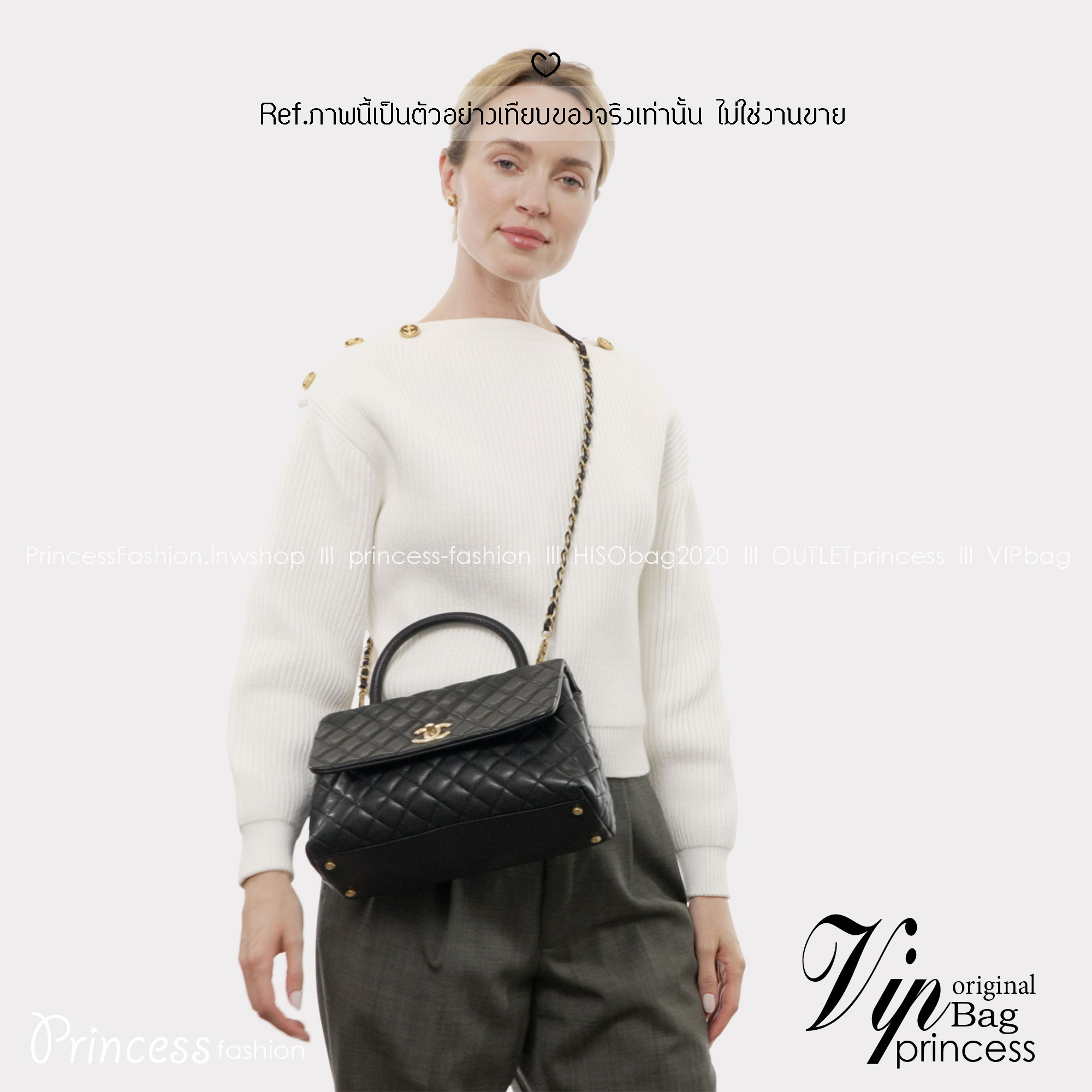 ORI หนังแท้ | Chanel Coco Top Handle Bag Medium 30cm กระเป๋าสะพายสุดคลาสสิค สวยหรูดูแพงเป็นอมตะ