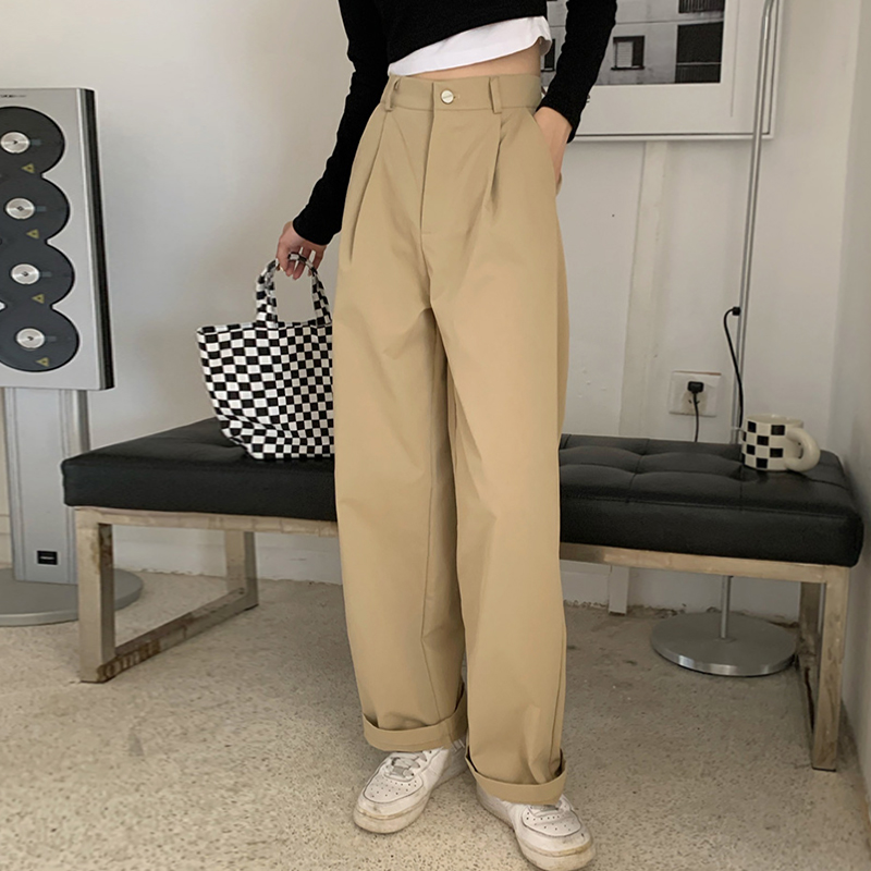 พร้อมส่ง 🐨🧦 Yalla pants กางเกงขายาวสีน้ำตาลทรงสวย (IN35471)