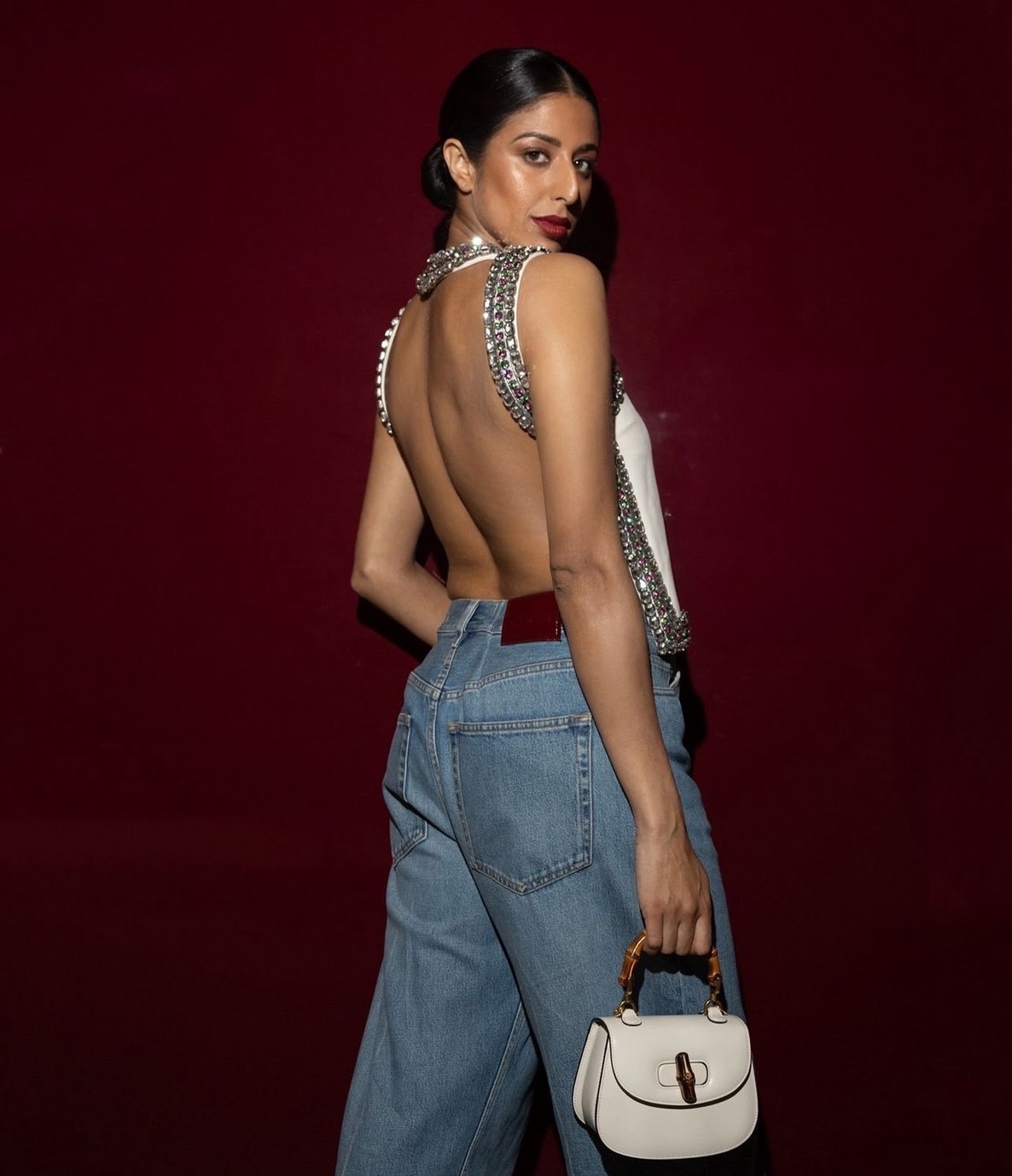 GUCCI BAMBOO 1947 TOP HANDLE BAG กระเป๋าถือ/สะพาย มือจับลายไม้ไผ่หรูหรา เกรดออริ สลับแท้ 1:1 ใช้งานต่างประเทศได้