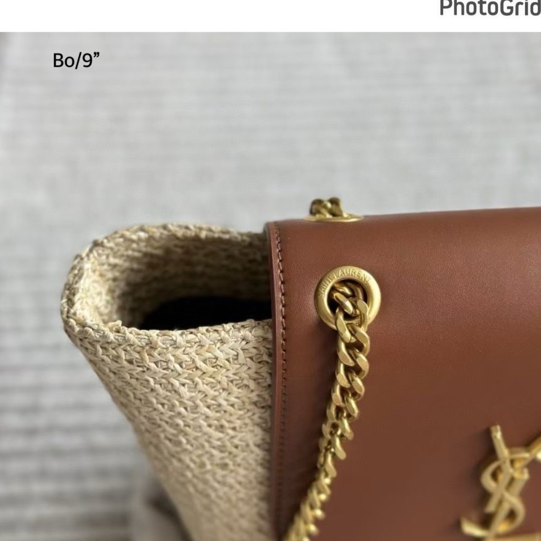 YSL Mini Manon in raffia Shoulder Bag / YSL Bucket Bag กระเป๋าดีไซส์สานทันสมัย เรียบหรู อะไหล่ทองสวยคลาสสิก