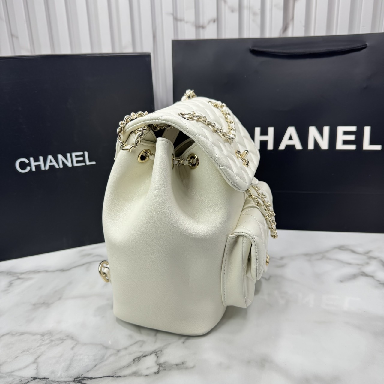 ORI หนังแท้ | Chanel Duma Backpack กระเป๋าเป้ไซส์มินิ น่ารักน่าใช้สุดๆ ไอเท็มยอดฮิต รูปทรงทันสมัย ดีเทลความสวยมากมาย