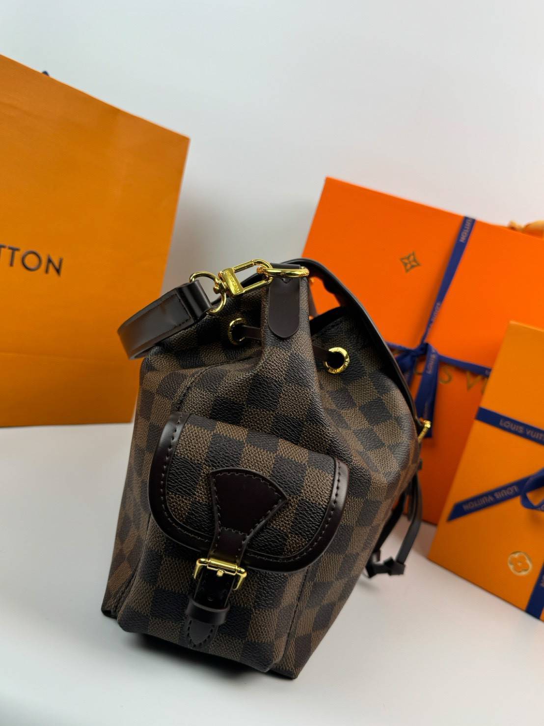 ORI หนังแท้ | LV Odyssee bag Damier Canvas กระเป๋าสะพายดีไซน์ใหม่ คอลเลกชันประจำฤดูกาล Pre-Fall 2025 ออกแบบมาเพื่อเชิดชูมรดกล้ำค่าที่สืบทอดจากรุ่นสู่รุ่น ดีไซน์ทันสมัยใช้งานได้ทุกวัน