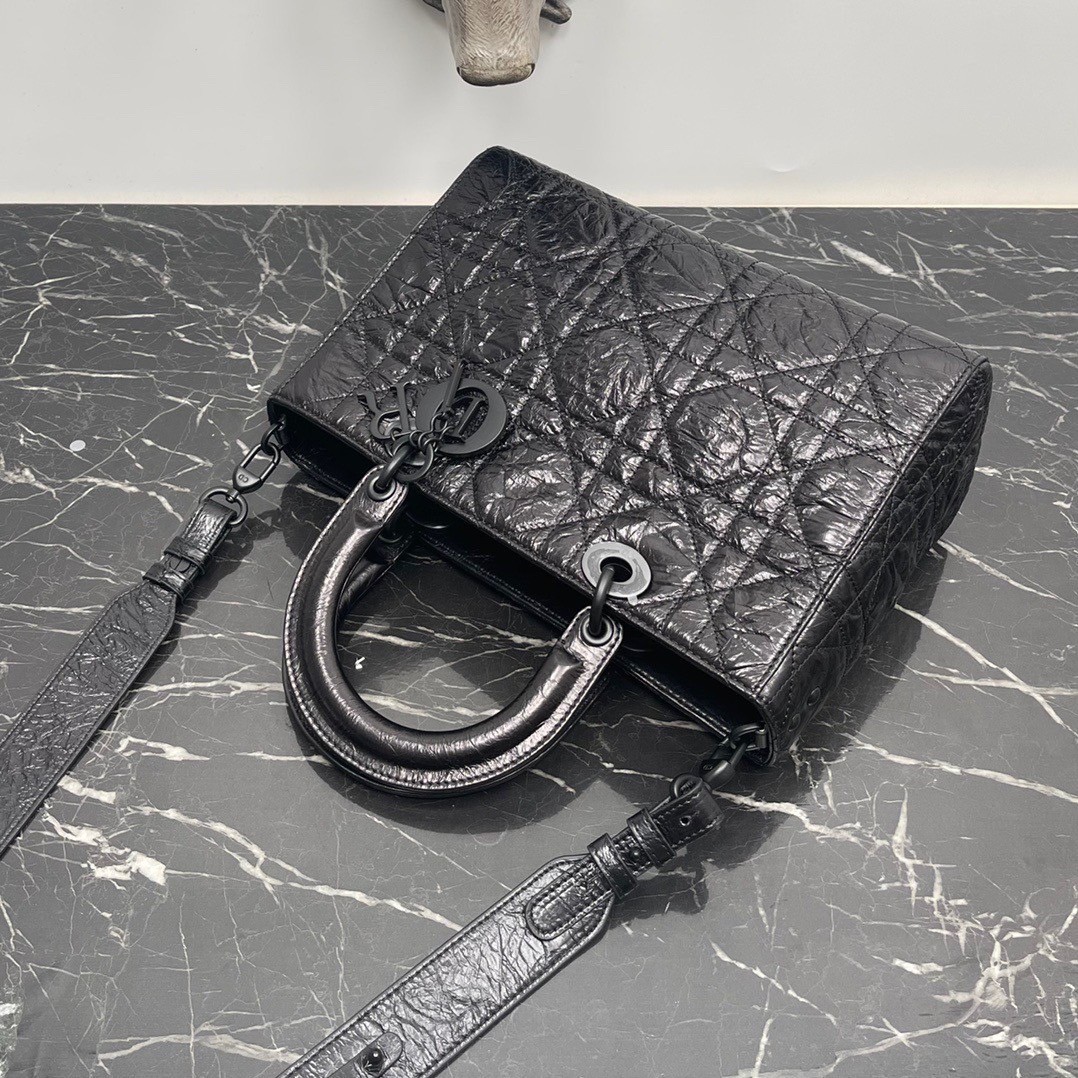 Medium Lady D-Sire My ABCDior Bag Black Macrocannage กระเป๋าสะพายดิ-ออร์ รุ่นใหม่ งานหนังสวยมาก เกรดวีไอพี ท็อปออริจินอล สลับแท้ 1:1 เกรดดีสุด