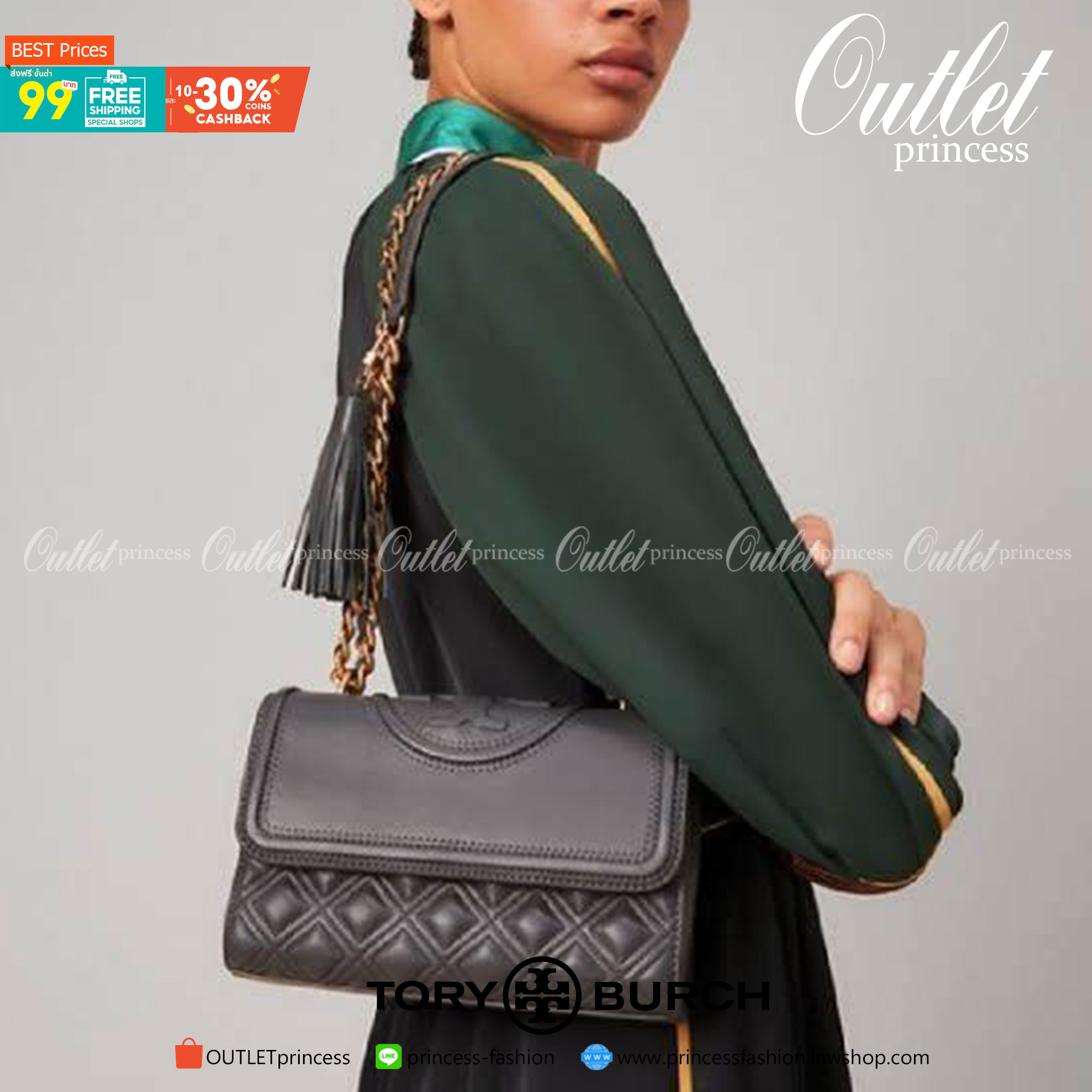 OUTLET 】TORY BURCH FLEMING SMALL CONVERTIBLE SHOULDER BAG แรร์ไอเท็ม สีมาใหม่ นิวซีซั่น สวยหรู ดูผู้ดีสุด