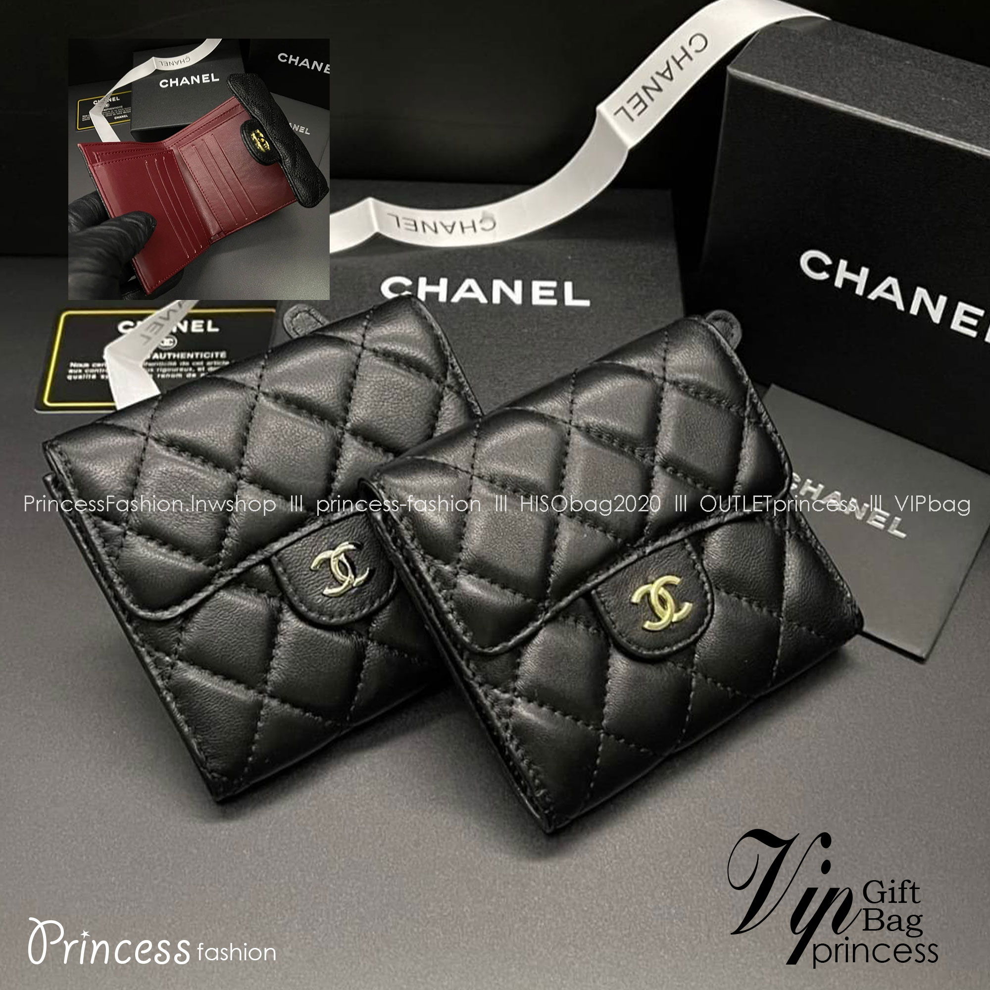 Chanel Wallet Trifold Caviar / Chanel Card Holder Zippy / Chanel Coin Zippy กระเป๋าสตางค์ชาแนลใบสั้น 3 พับ กระเป๋าใส่ธนบัตร บัตร ใส่เหรียญ ภายในตามรูป เกรดออริจินอล ภาพถ่ายจากงานขายจริง ใช้งานต่างประเทศได้