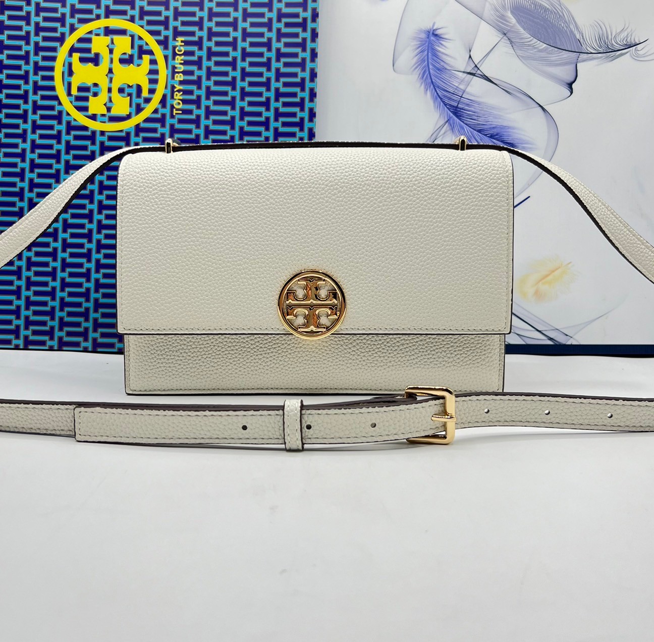 TORY BURCH MILLER LEATHER SHOULDER BAG กระเป๋าสะพายสวยหรู ผู้ดีทุกสี สายถอดได้ ถือเป็นคลัชได้ เกรดออริ สลับแท้ 1:1 ใช้งานต่างประเทศได้