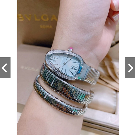 BVLGARI SERPENTI WATCH 24mm 26mm นาฬิกาบุลการี รุ่นหน้าปัดล้อมเพชร นาฬิกาผู้หญิง ภาพสินค้าถ่ายจากงานขายจริง