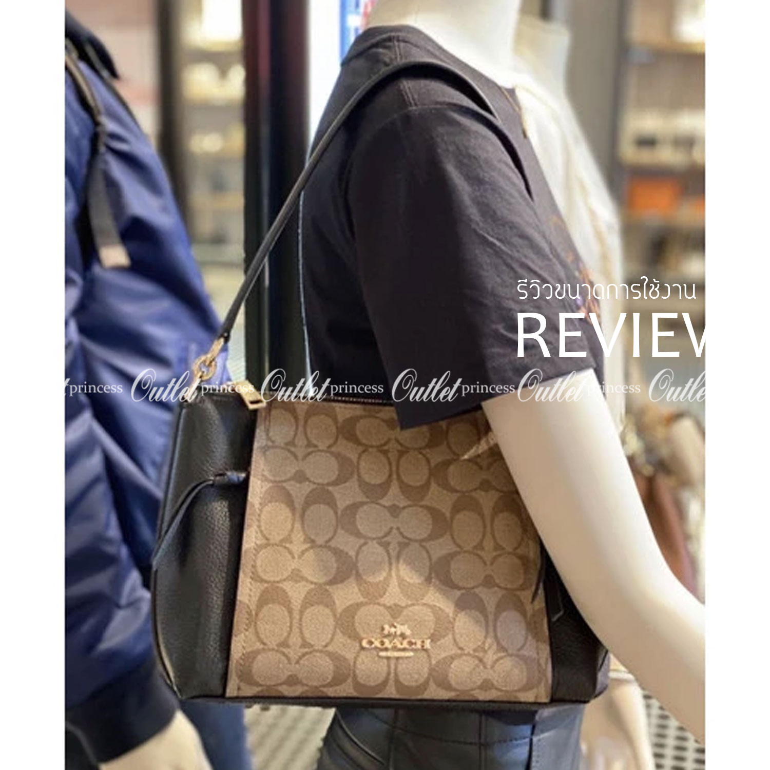 COACH SMALL MARLON SHOULDER BAG ((1600//1597)) 🌈พร้อมส่งที่ไทยอีกครั้ง ตามคำเรียกร้อง ห้ามพลาด! กระเป๋าหิ้ว//คล้องไหล่//สะพายข้างได้ หนังแท้ ทรงสวยมากค่ะ ด้านหน้ามีช่องซิปซ่อนแบบหนังห้อยให้2ช่อง ใส่ของจุกจิกค่ะ เปิดปิดกระเป๋าแบบซิป ภายในกว้างใส่ขอ