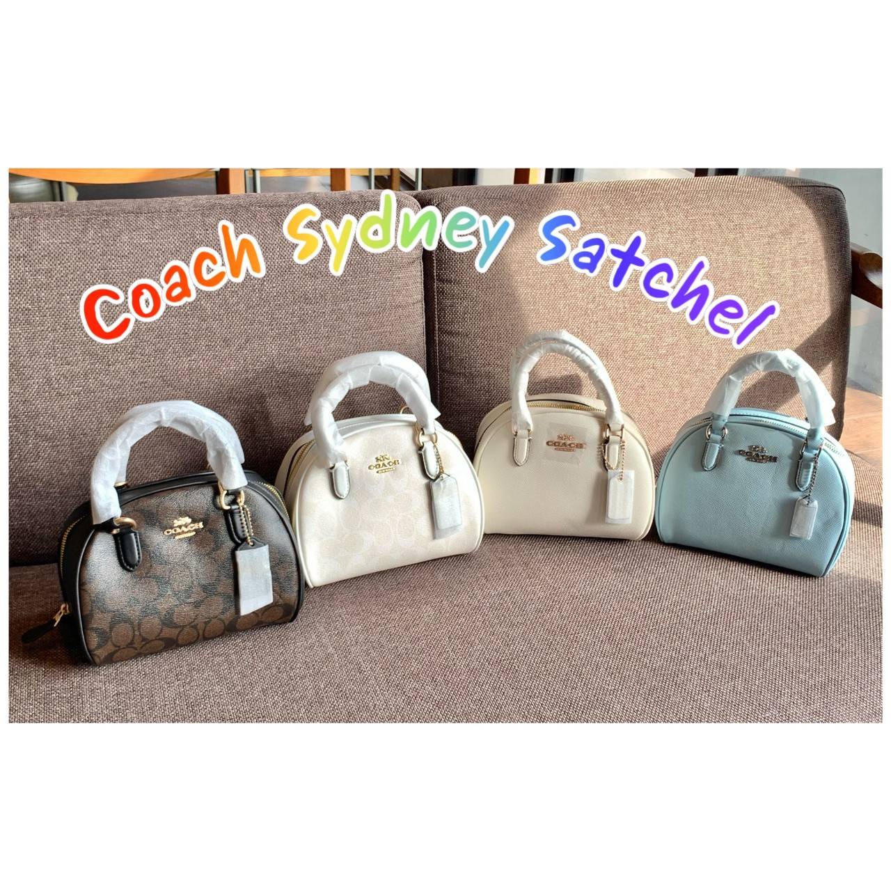COACH SYDNEY SATCHEL BAG CA202 CA591 CB596 ใหม่ล่าสุด กับคอลที่สาวๆต้องหลงรัก กระเป๋าสะพายทรง satchel ที่มีรูปทรงดึงดูดสายตา สวยแรกเห็น วัสดุหนัง crossgrain พร้อมหูจับในตัว เปิด-ปิดด้วยซิป ภายในโล่งกว้าง ขนาดกำลังดี มีสายครอสให้ ปรับได้ตามชอบ ใบจริงลูกคุณ