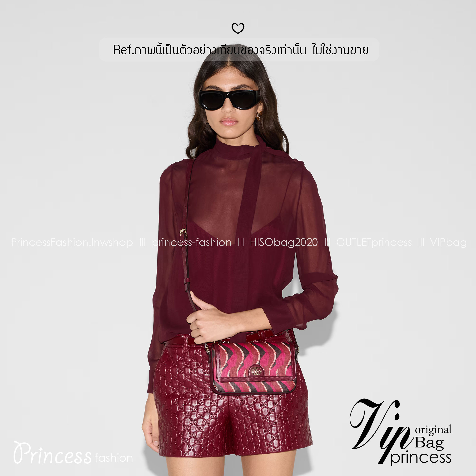 GUCCI Lunar New Year Printed super mini bag / GG Crossbody Bag กระเป๋าสะพายคอลใหม่ทรงสวยผู้ดี สีแดงขับผิวรับทรัพย์ ลวดลายรูปงูในตำนานเสริมความงดงามสวยหรูโดดเด่นอย่างลงตัว