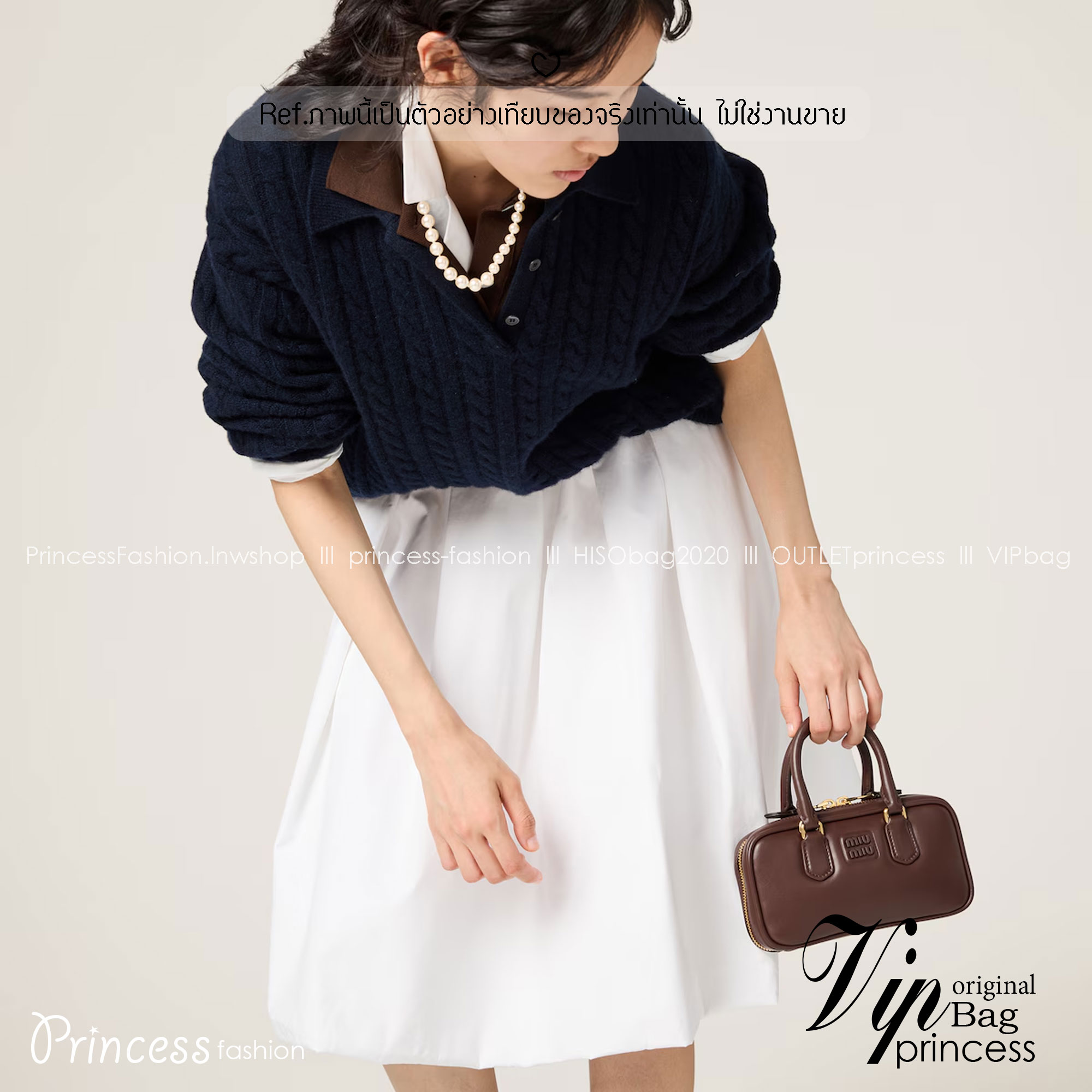 ORI หนังแท้ | MIU MIU Arcadie leather mini-bag Mini 20cm กระเป๋าสะพายทรงโฮโบลุคลูกคุณหรูหรา ไซส์มินิน่ารักๆเก๋ๆ สวยดูแพง หูจับในตัวง่ายและสะดวกพกพา