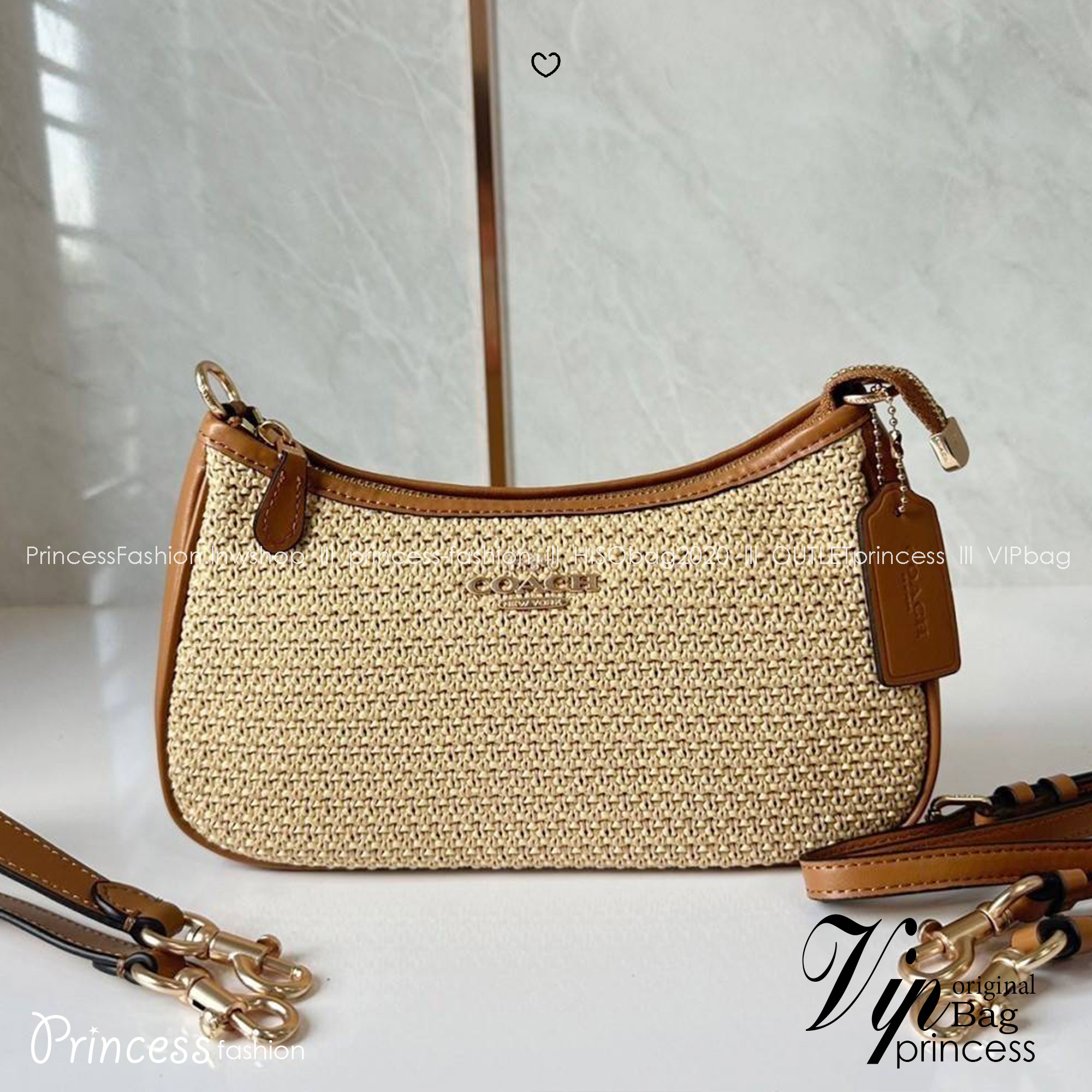 COACH TERI SHOULDER BAG (CR350) กระเป๋าทรงโฮโบ ทรงพอชดีไซน์ใหม่ เกรดท็อปออริ 1:1 สลับแท้ ใช้งานต่างประเทศได้