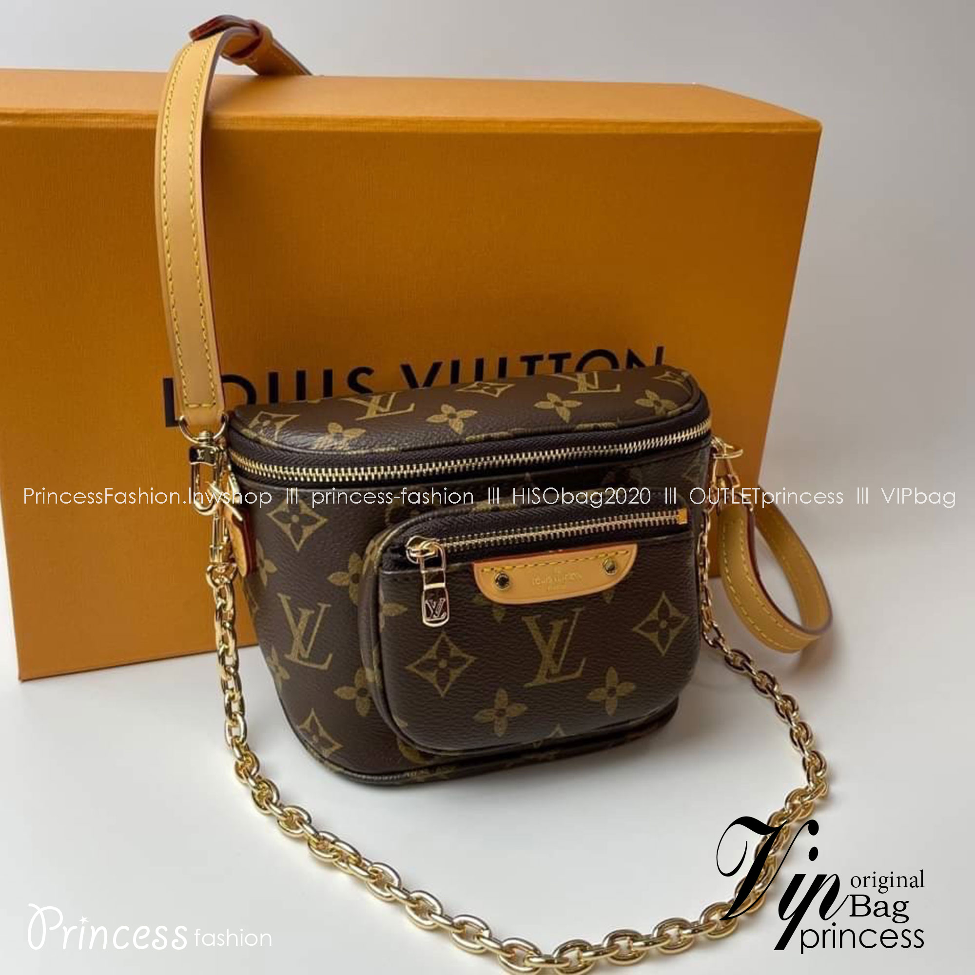 LV Mini Bumbag Monogram / LV BAG พร้อมส่งที่ไทย ท็อปออริ กระเป๋าสะพายไซส์มินิ แบบคาดอก คาดเอว สะพายข้างได้ แคนวาสดีมาก พิมพ์ลายคมชัด ทรงสวยเป๊ะ