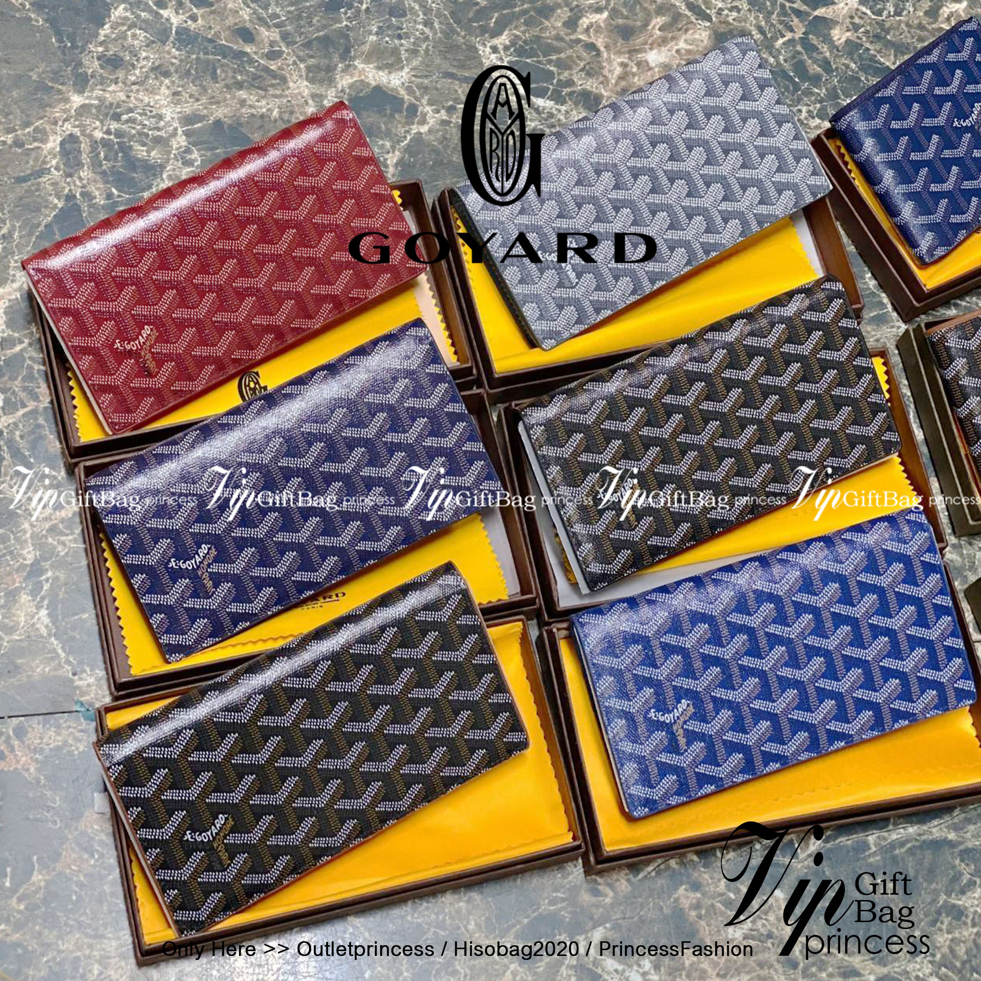 หนังแท้ GOYARD LONG WALLET กระเป๋าสตางค์ใบยาว รุ่นตามหา มาเท่าไหร่ไม่เคยพอเลยค่า เป็นรุ่นคลาสสิกที่หยิบมาใช้งานได้บ่อยที่สุด งานหนังแท้ทั้งใบสวยมากนะคะ ใช้ทนทานได้นานเลยค่ะ ภาพสินค้าถ่ายจากงานขายจริง พร้อมส่งที่ไทยราคาสุดคุ้มห้ามพลาดค่ะ! ภาพสินค้าถ่ายจากง