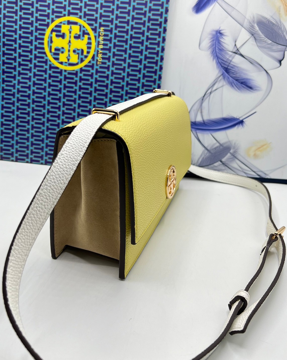 TORY BURCH MILLER LEATHER SHOULDER BAG กระเป๋าสะพายสวยหรู ผู้ดีทุกสี สายถอดได้ ถือเป็นคลัชได้ เกรดออริ สลับแท้ 1:1 ใช้งานต่างประเทศได้