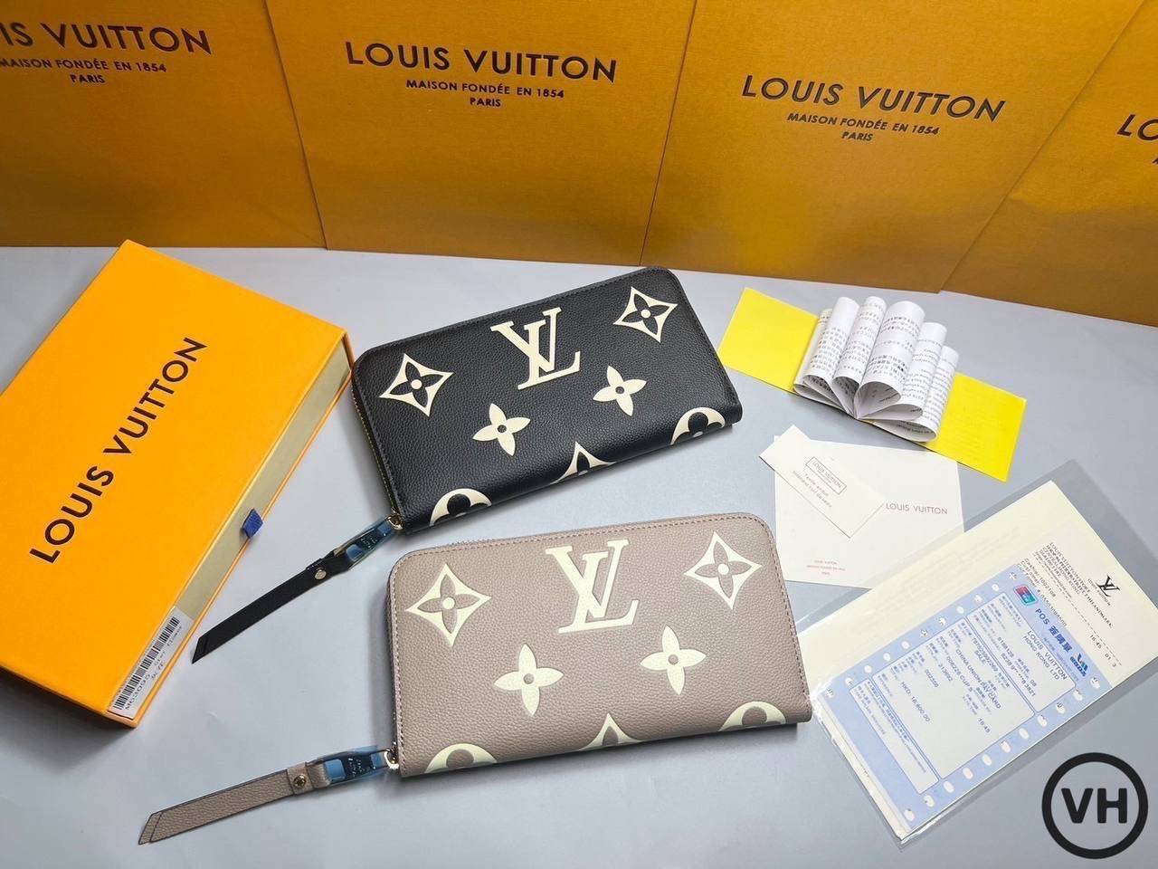 ORI หนังแท้ | LV Zippy wallet two-tone Monogram Empreinte leather / LV Long Wallet กระเป๋าสตางค์ใบยาวซิปรอบ กระเป๋าสตางค์ผู้หญิง