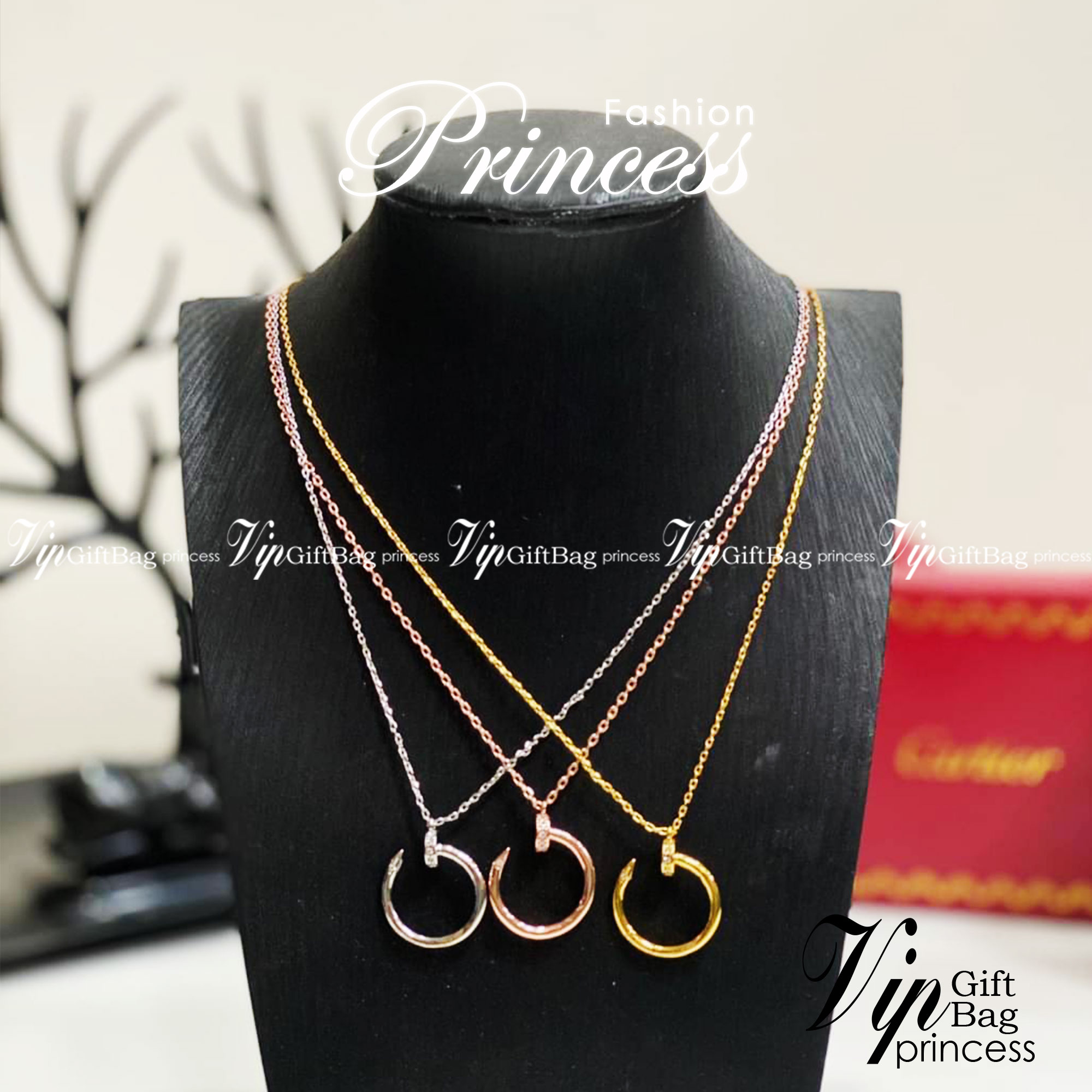 Cartier JUSTE UN CLOU NECKLACE / Cartier necklace สร้อยคอคาเทียร์ หัวตะปูหัวเพชร ภาพถ่ายจากงานจริง วัสดุคุณภาพดี ไม่ลอกไม่ดำ งานปั้มครบตามรูปเลยค่ะ