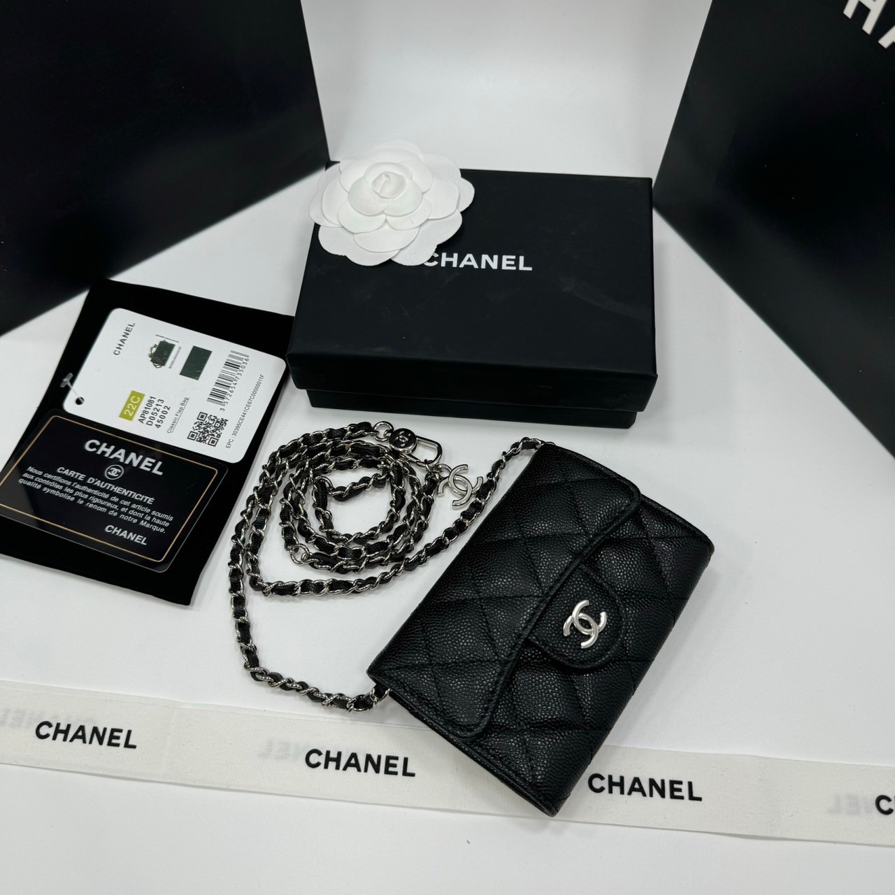 CHANEL mini wallet on chain crossbody กระเป๋าสตางค์พร้อมสายสะพายไซส์มินิ เกรดออริ 1:1 ใช้งานต่างประเทศได้ ภาพถ่ายจากงานขายจริง