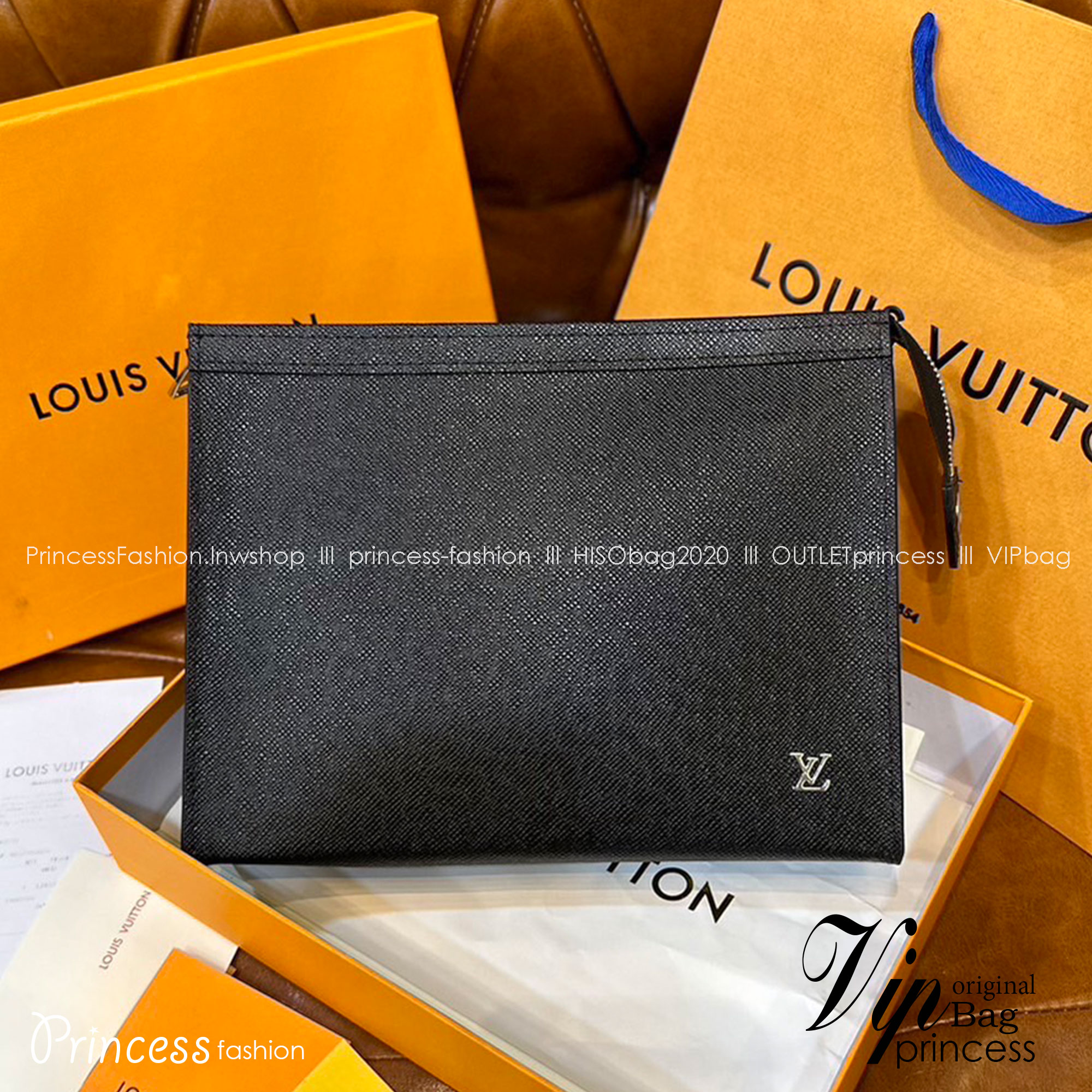 พร้อมส่ง 15 แบบ LV Pochette Voyage MM / LV Clutch กระเป๋าถือทรงคลัช ทรงพอช เกรดออริ สลับแท้ 1:1 ใช้ต่างประเทศได้ ใช้ได้ทั้งชายหญิง