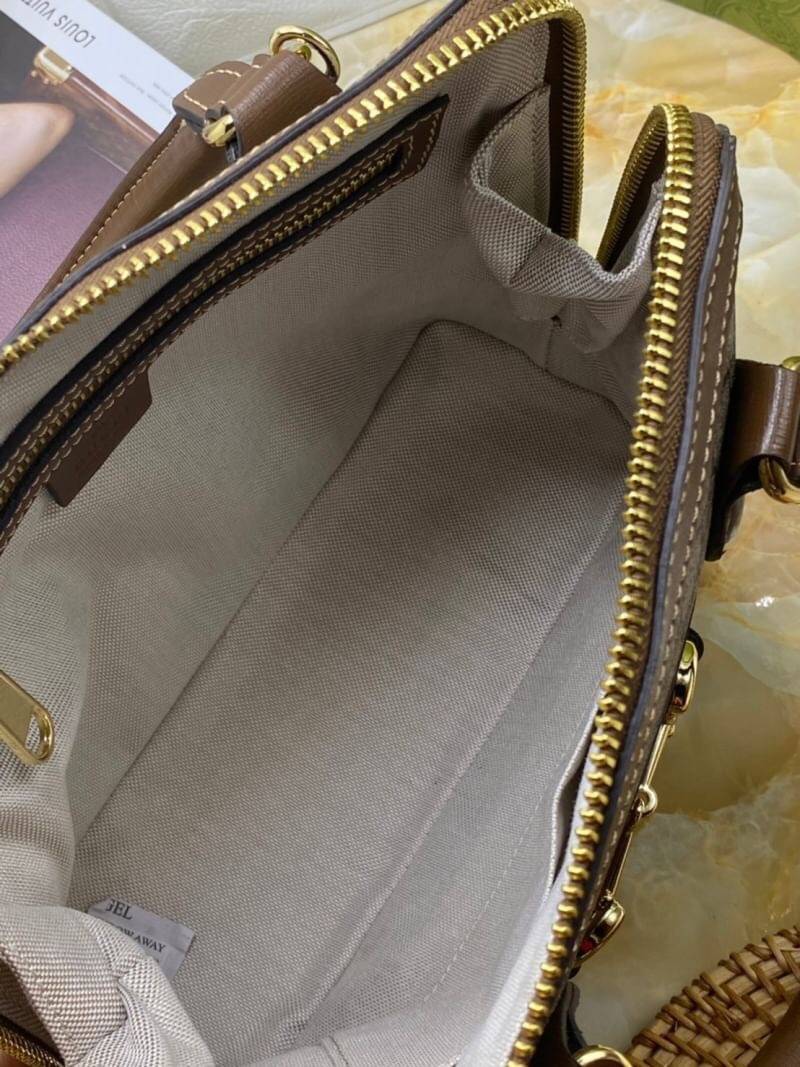 VIP GIFT 】หนังแท้ GUCCI Horsebit 1955 small top handle bag