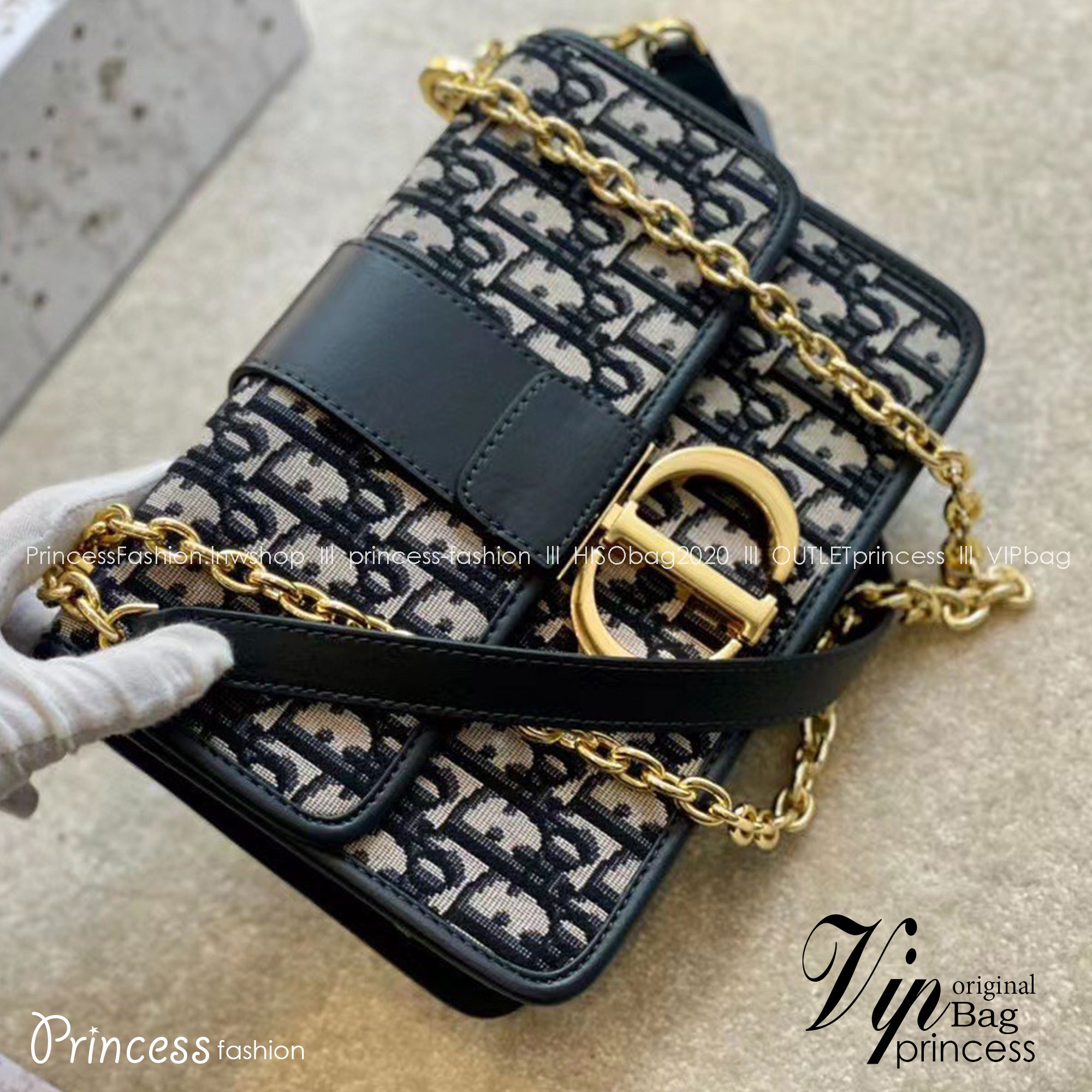 DIOR 30 Montaigne Chain Bag Dior Oblique Jacquard / DIOR BAG พร้อมส่ง กระเป๋าสะพายดีไซน์คลาสสิค เอกลักษณ์ของความหรู