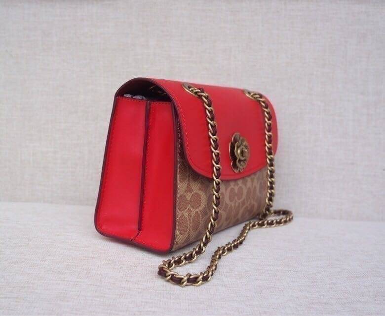 Coach Parker In Signature Canvas With Tea Rose