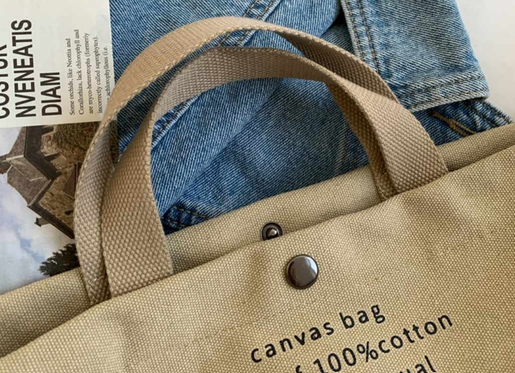 กระเป๋าสะพายผ้าแคนวาส ทรงสี่เหลี่ยม ใบใหญ่ ใส่ของได้เยอะ กระเป๋าผ้าแคนวาส ผู้หญิง สวย ๆ 178669