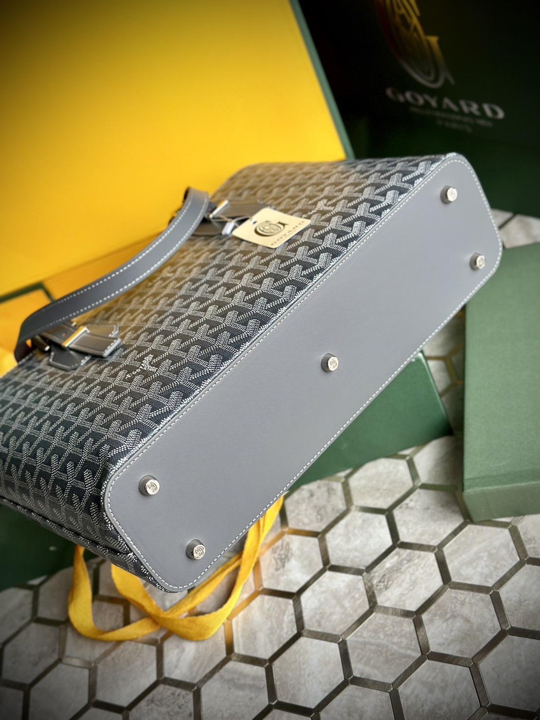 GOYARD Goyardine Sac Marie Galante MM / GOYARD Tote Bag กระเป๋าทรงโท้ทจุของได้เยอะ งานสวยเนี๊ยบ เกรดออริ สลับแท้ 1:1 ใช้ต่างประเทศได้