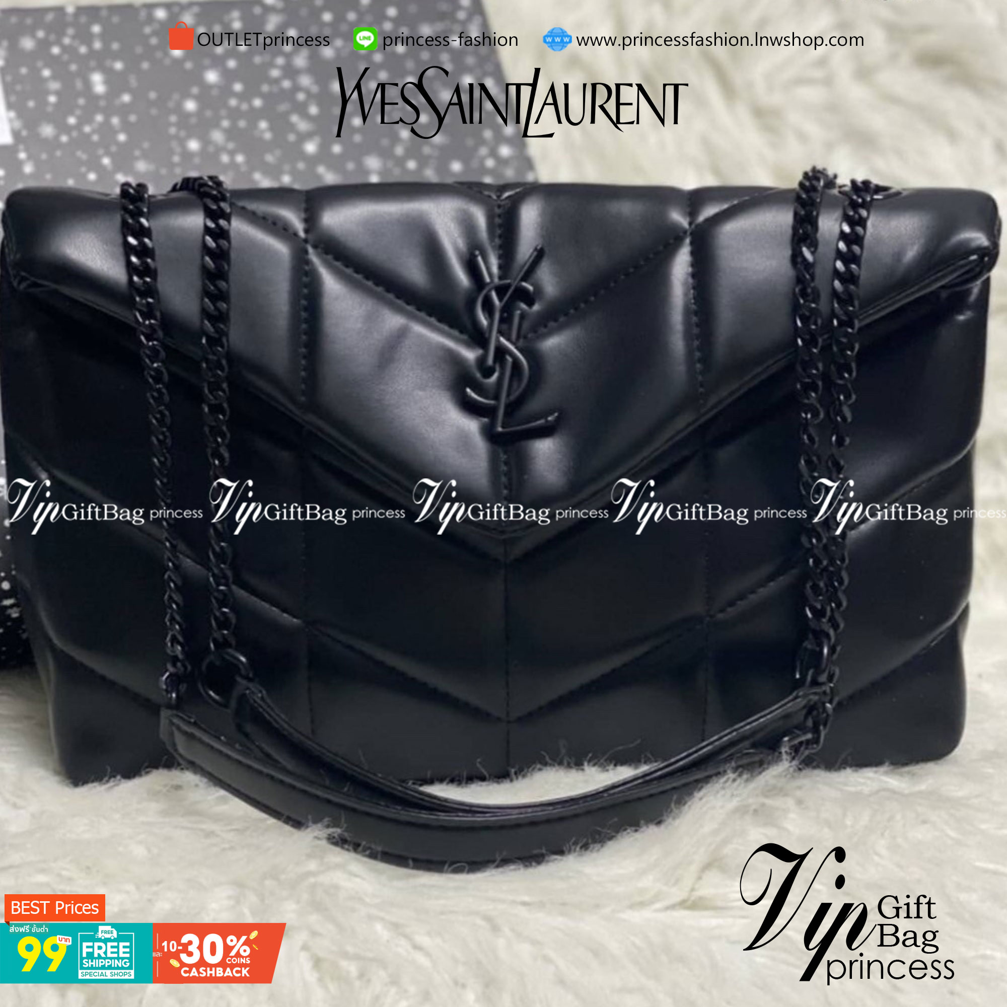 VIP 】YSL Saint Laurent Loulou Puffer quilted leather shoulder bag มามุงค่าา ใครเล็งใบนี้มาแล้วน้า งานหนังสวยเงางามสมการรอคอย มาแบบครบเซ็ทพร้อมถุงผ้าและกล่อง นอกจากจะซื้อมาใช้เองแล้ว ก็เหมาะซื้อเป็นของขวัญให้คนรู้จักเช่นกันนะคะ