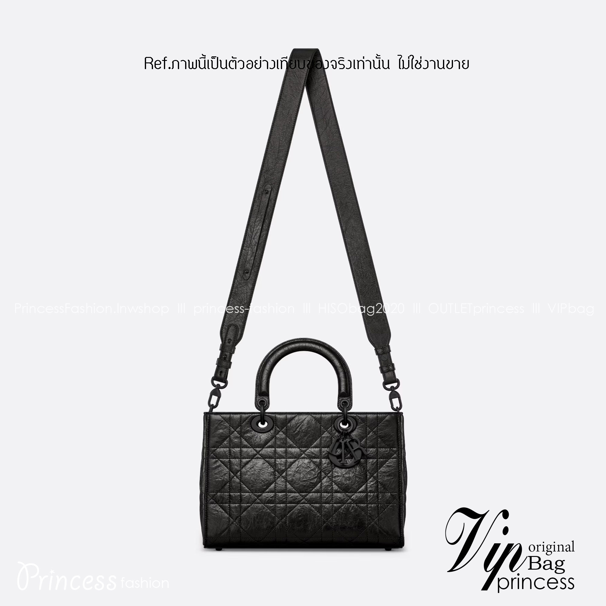 Medium Lady D-Sire My ABCDior Bag Black Macrocannage กระเป๋าสะพายดิ-ออร์ รุ่นใหม่ งานหนังสวยมาก เกรดวีไอพี ท็อปออริจินอล สลับแท้ 1:1 เกรดดีสุด