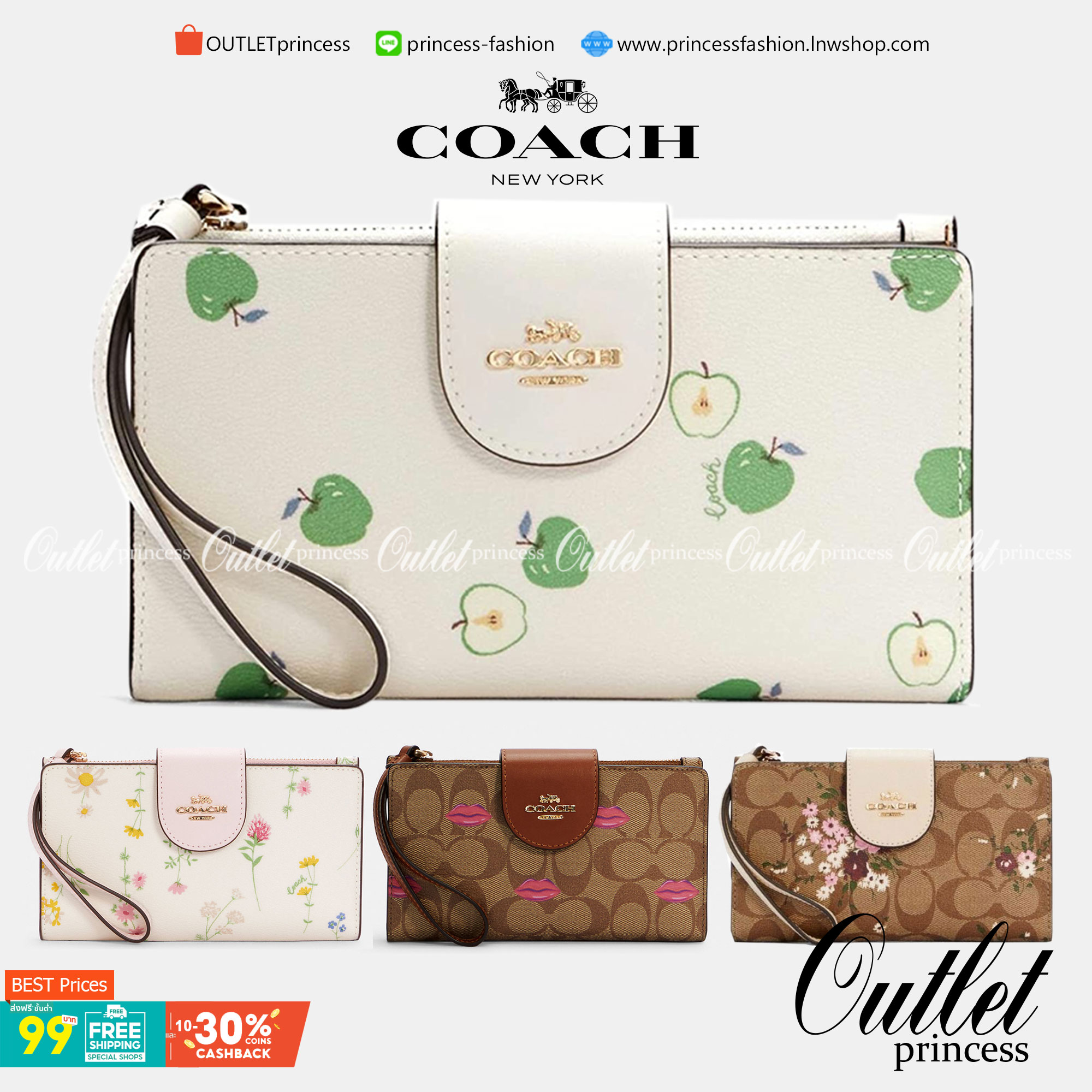 COACH TECH WALLET IN SIGNATURE CANVAS อีกหนึ่ง collection ของกระเป๋าสตางค์ที่ดีไซน์ทันสมัยให้ใช้งานได้แบบครบครัน เป็นกระเป๋าสตางค์ ที่มีช่องสำหรับใส่โทรศัพท์มือถือ ธนบัตร เหรียญ และบัตรต่าง ๆ ใช้งานแบบ2ด้าน เพิ่มความสะดวกสบายด้วยสายคล้องมือ ช่วยให้พกไปไหน